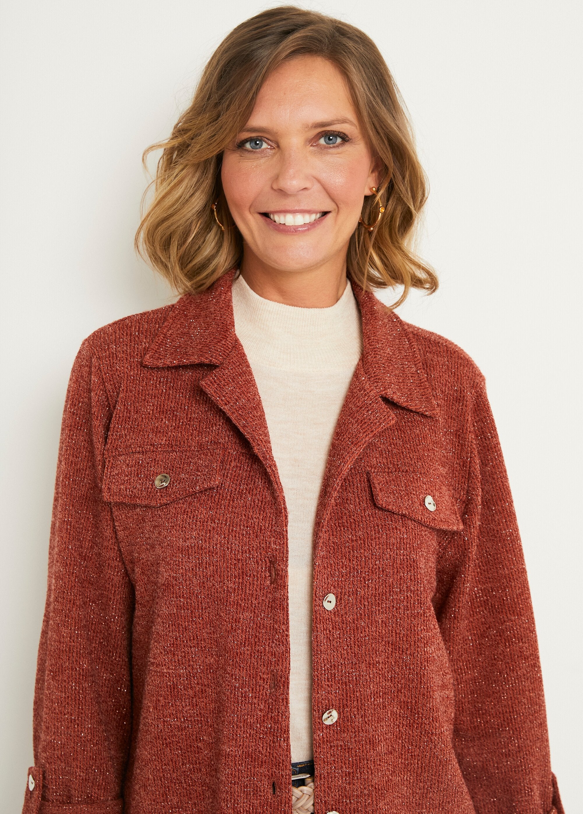 Camicia_da_camera_abbottonata_in_maglia_a_costine_Marron_DE1_slim