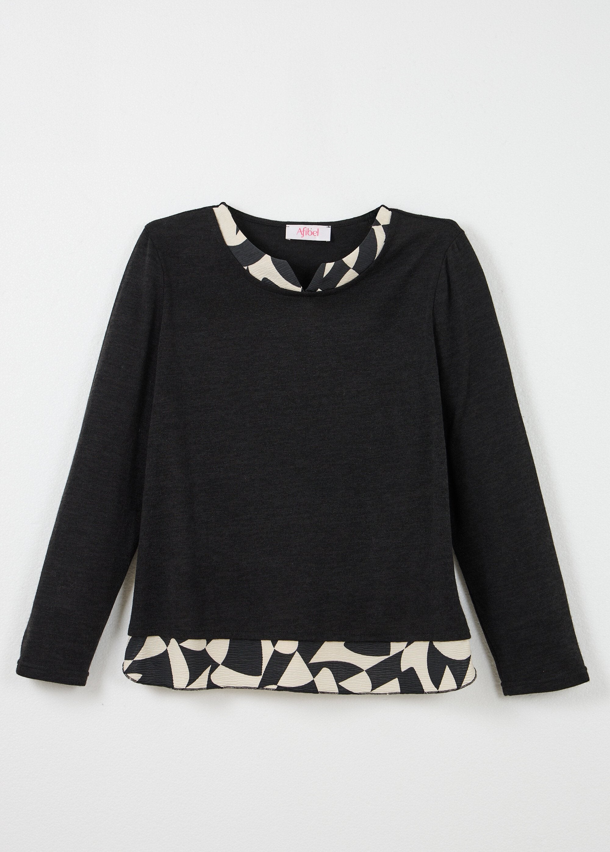 Calda_T-shirt_a_maniche_lunghe_effetto_2_in_1_Noir_AP1_slim