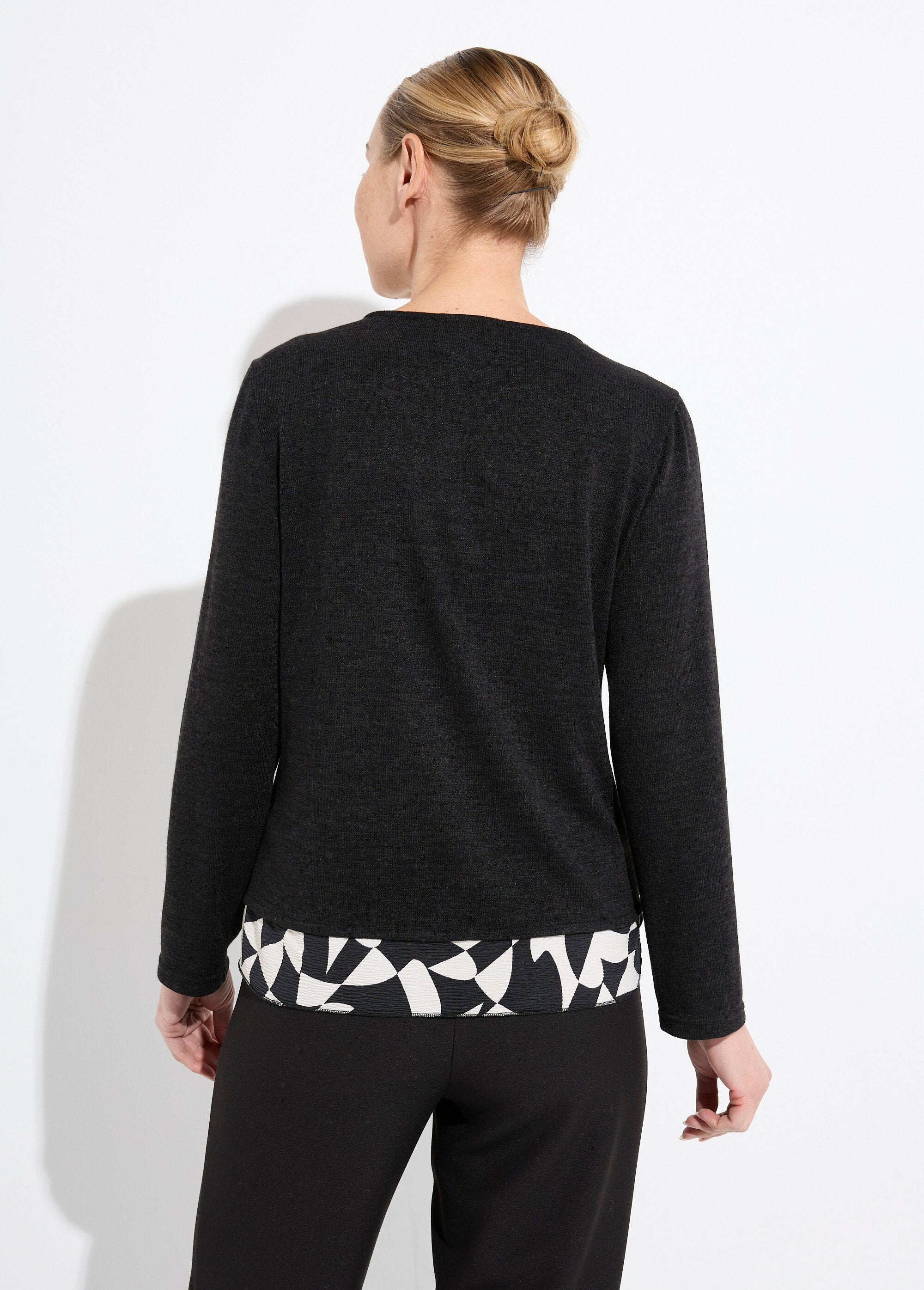 Calda_T-shirt_a_maniche_lunghe_effetto_2_in_1_Noir_DO1_slim