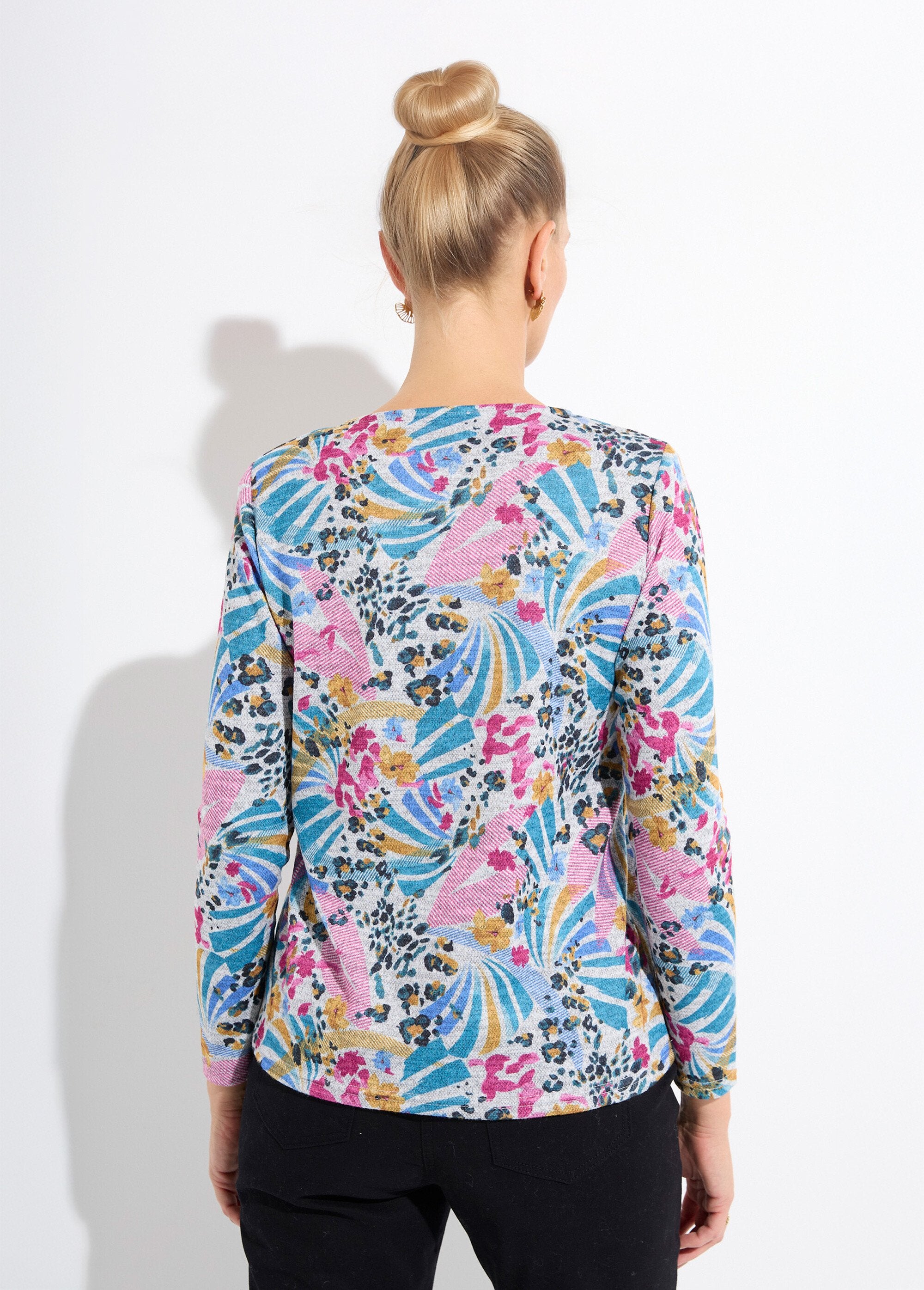 T-shirt_con_stampa_calda,_scollo_rotondo,_maniche_lunghe_Gris_et_rose_DO1_slim