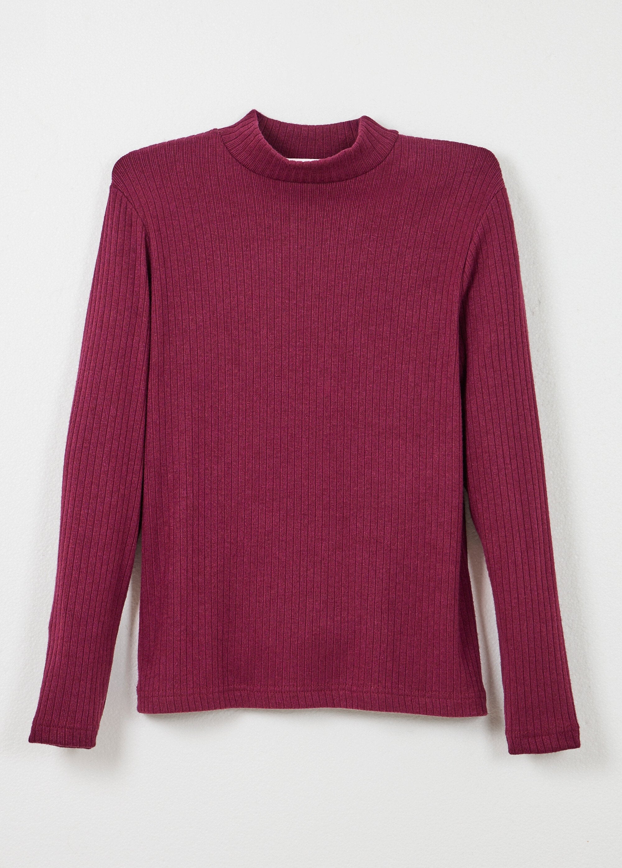 Maglietta_a_maniche_lunghe_con_collo_alto_in_maglia_a_costine_Bordeaux_AP1_slim