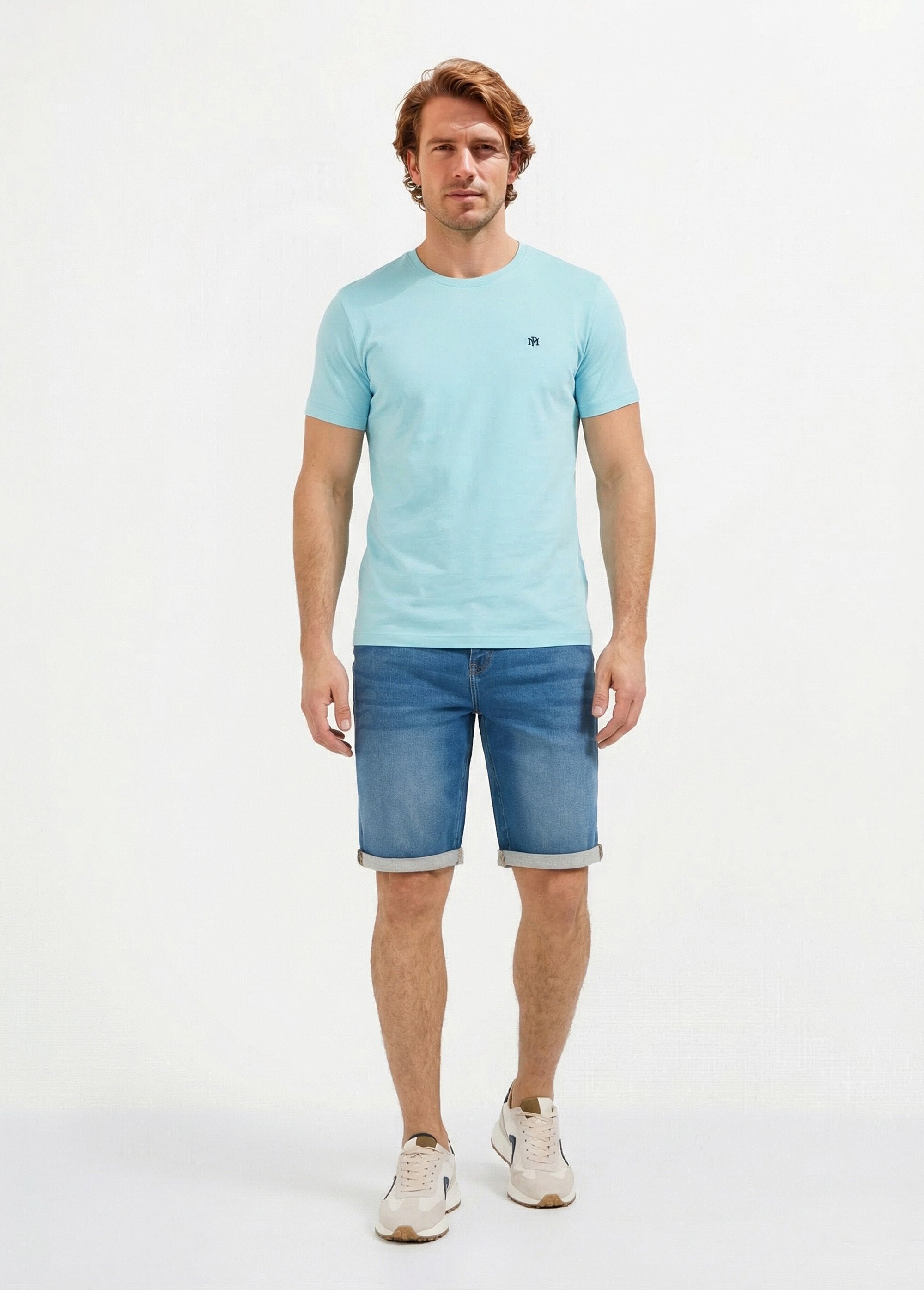 T-shirt_girocollo_ricamata_a_maniche_corte_Bleu_ciel_SF1_slim
