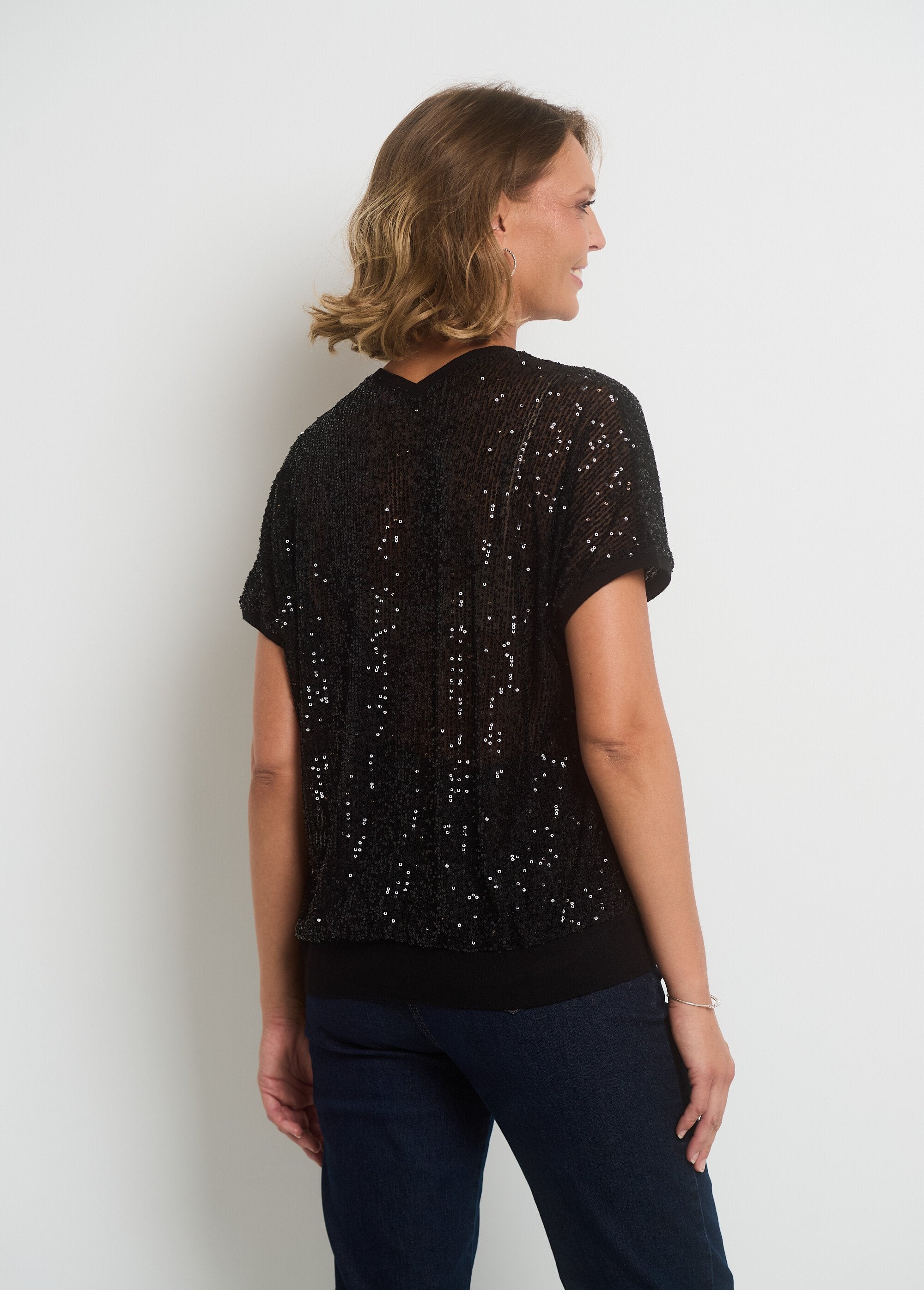 T-shirt_a_rete_con_paillettes_e_scollo_a_V_Noir_uni_DO1_slim