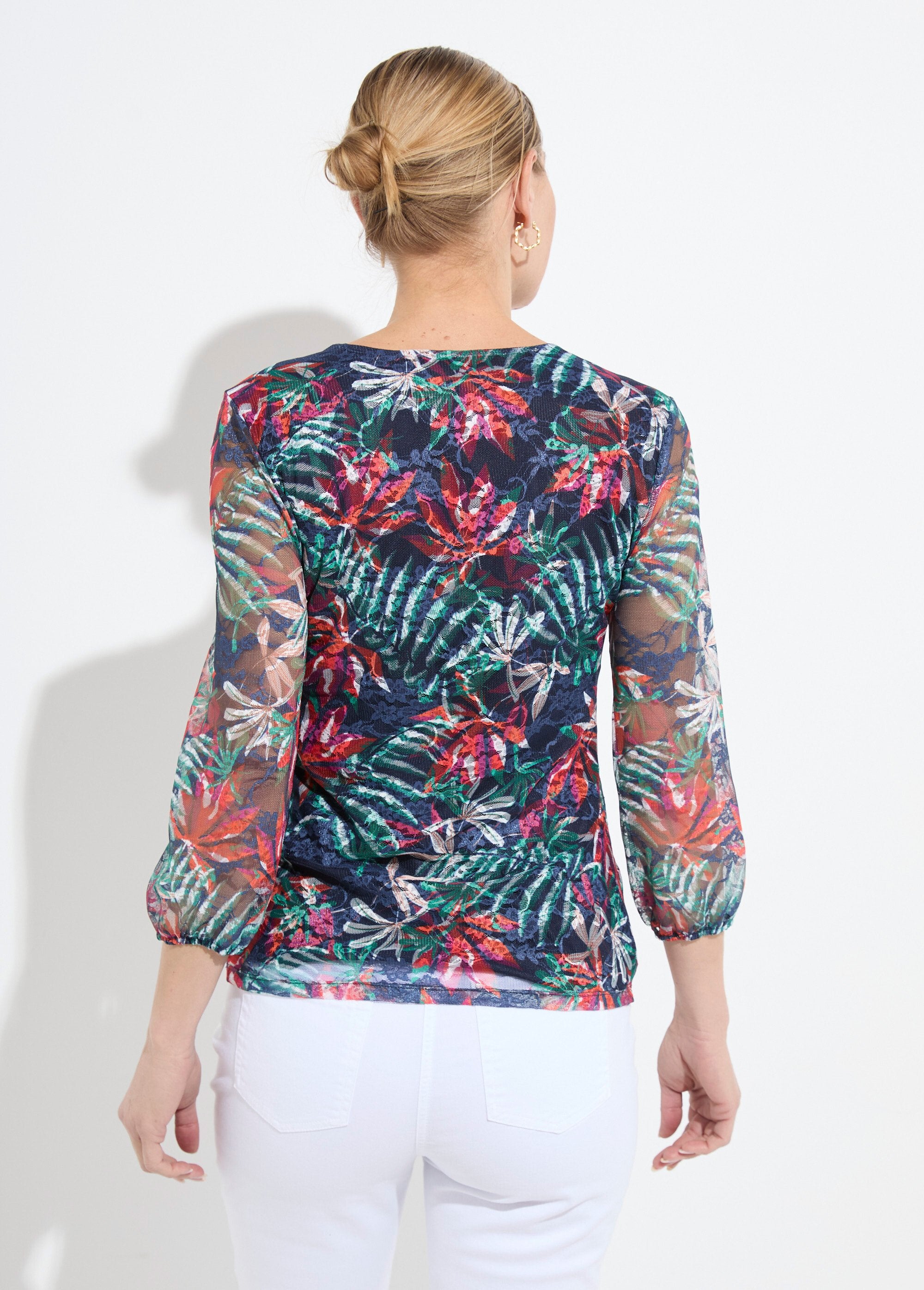 Maglietta_con_scollo_a_V_in_pizzo_stampato_Marine_et_orange_DO1_slim