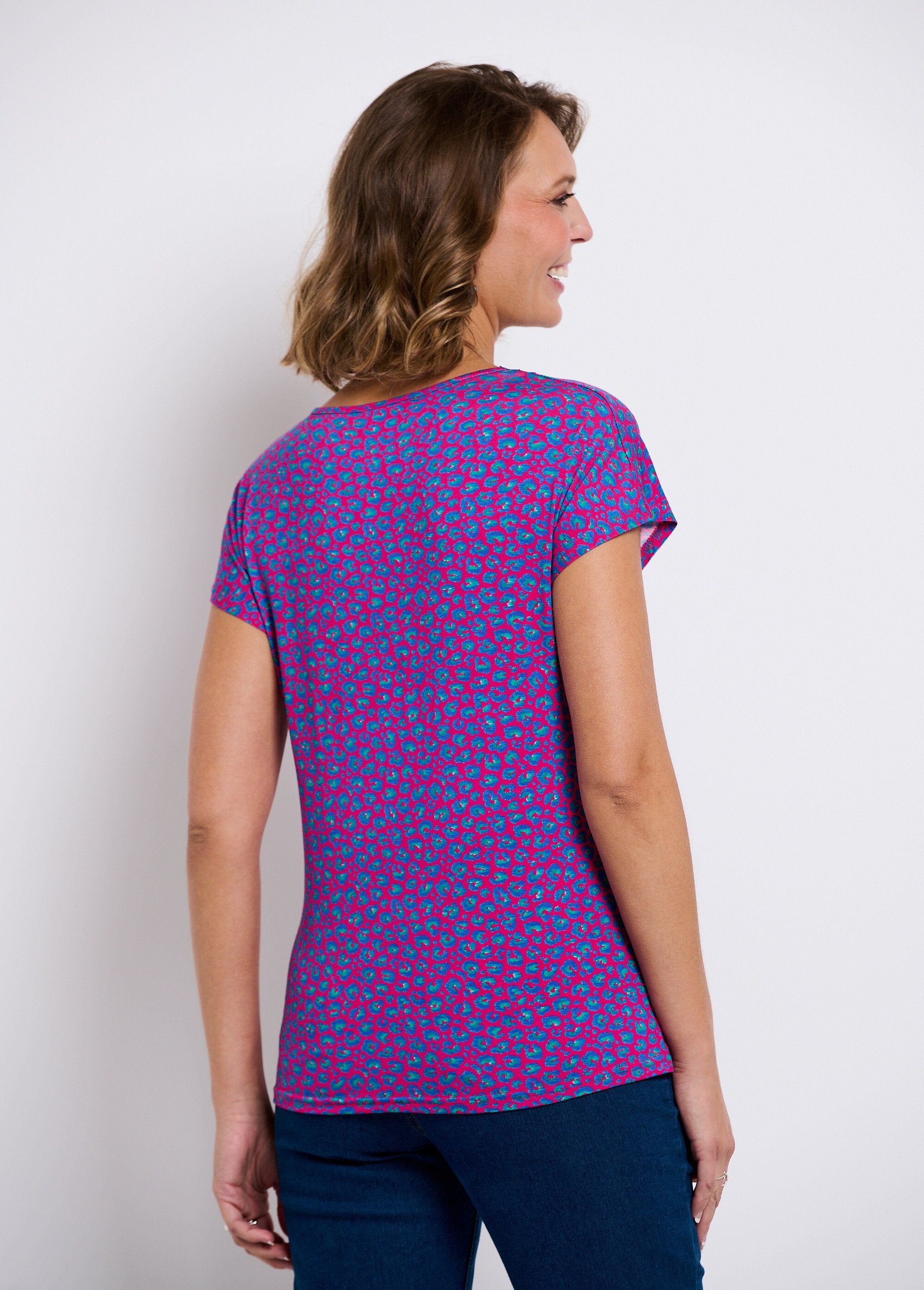 T-shirt_corta_in_pizzo_elasticizzato_Fond_fuchsia_DO1_slim
