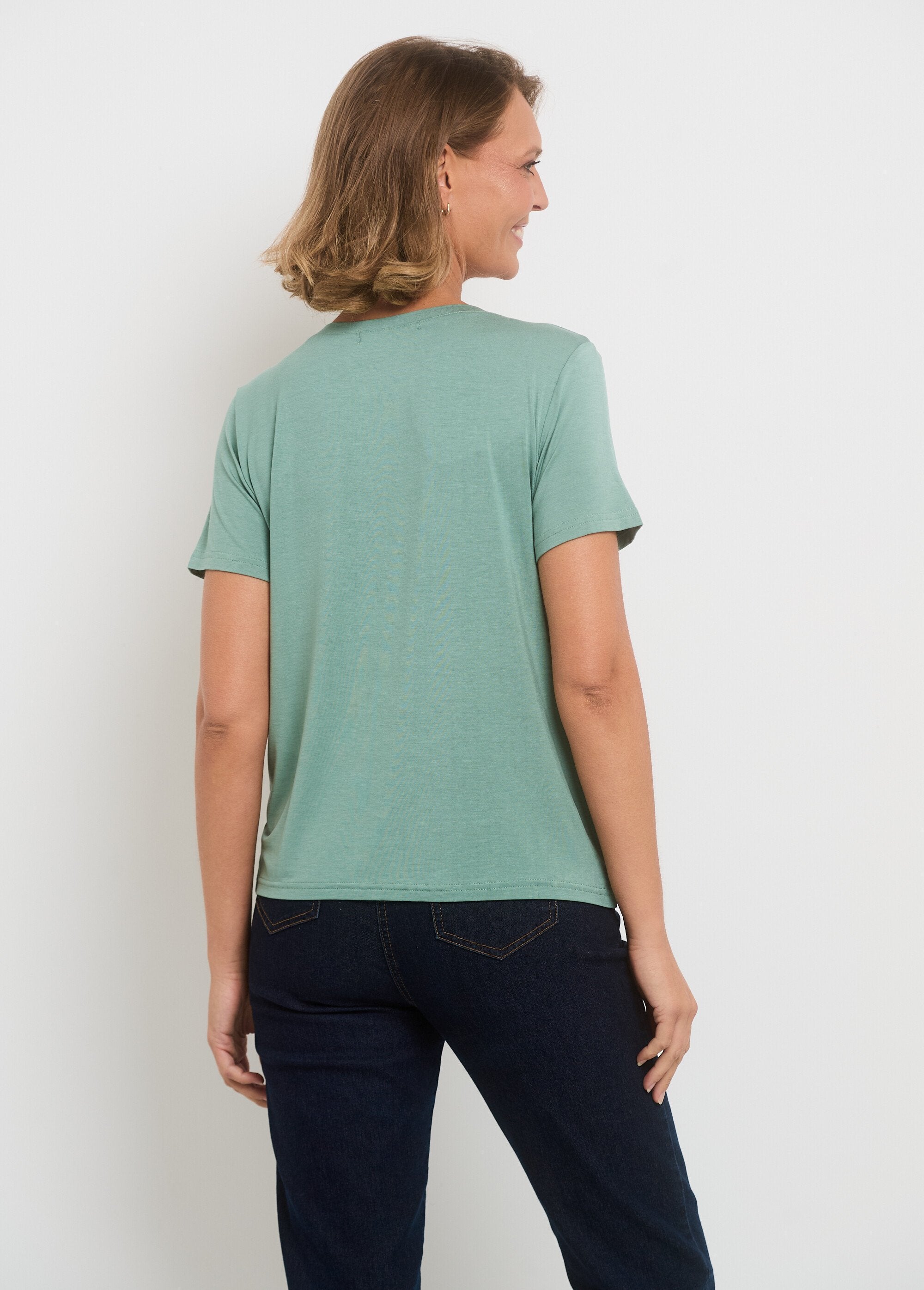 T-shirt_fluida_con_scollo_a_V_e_maniche_corte_Vert_clair_DO1_slim