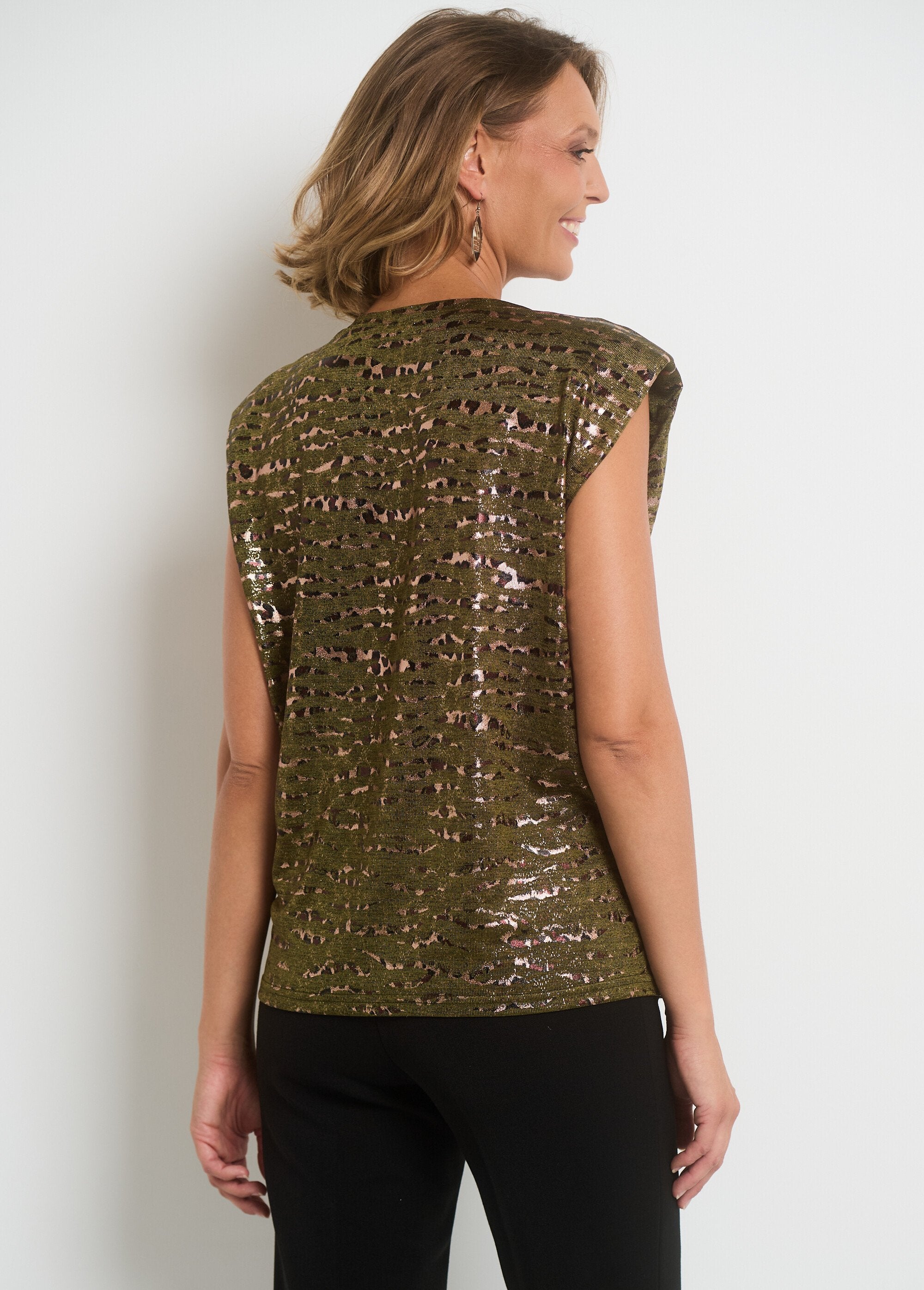 T-shirt_senza_maniche_con_stampa_animalier_Kaki_imprime_DO1_slim