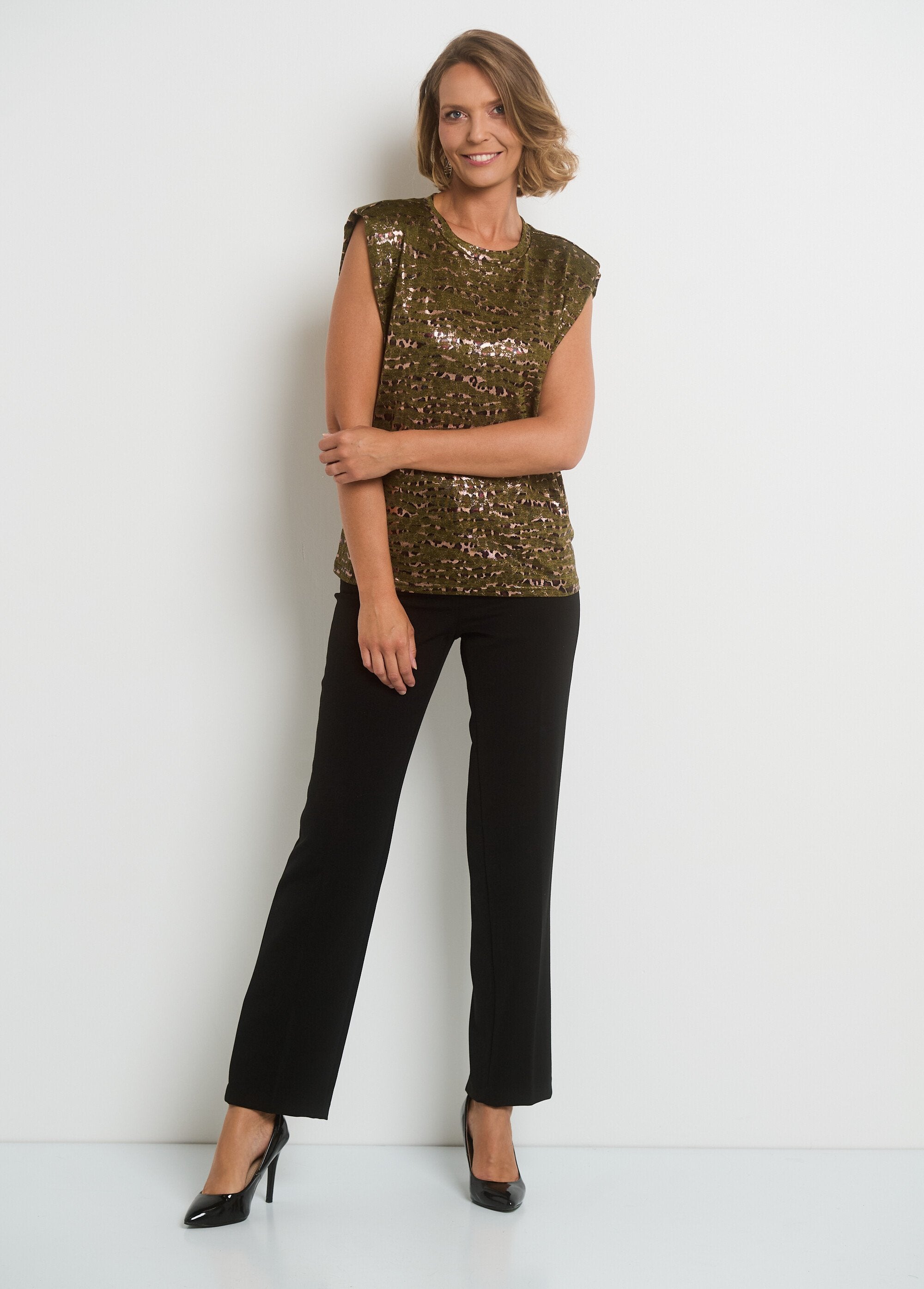 T-shirt_senza_maniche_con_stampa_animalier_Kaki_imprime_SF1_slim