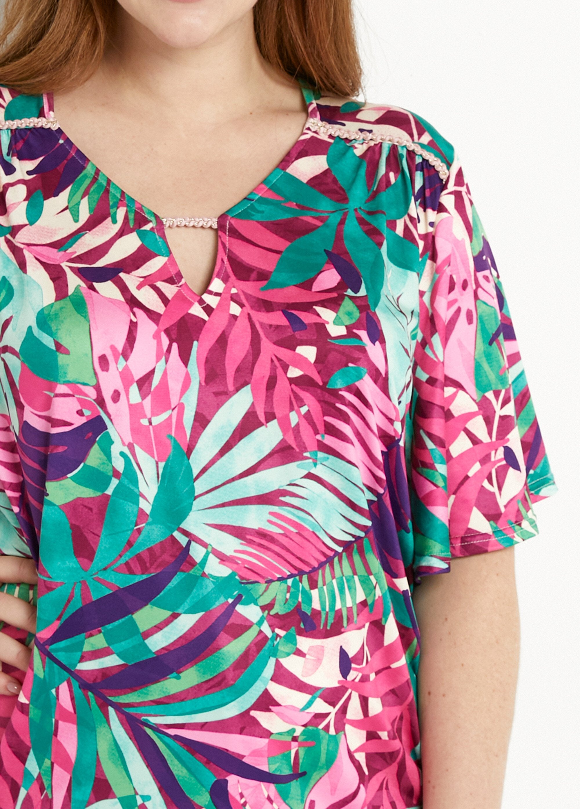 T-shirt_con_stampa_tropicale_e_maniche_a_farfalla_Multicolore_DE1_curvy