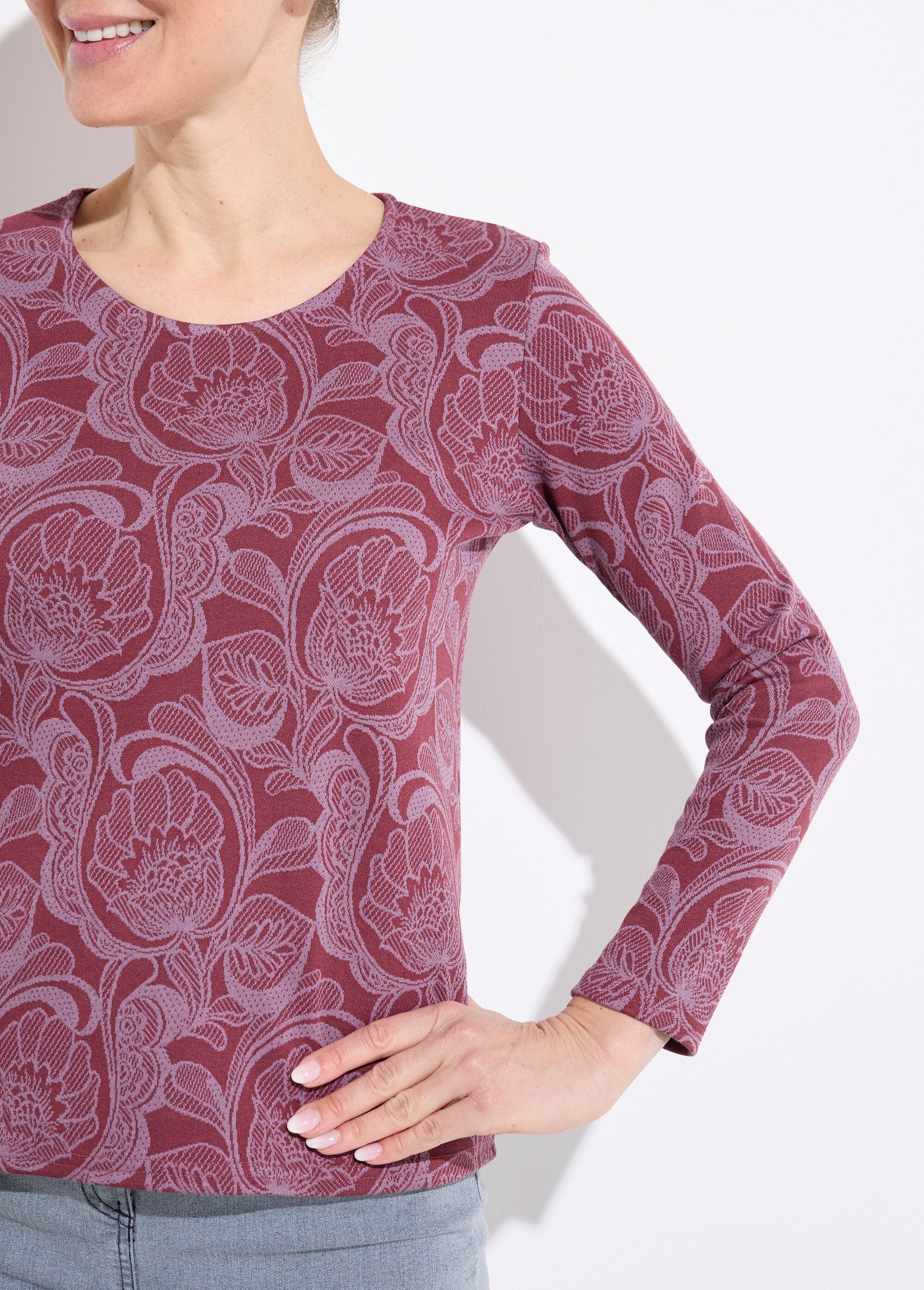 T-shirt_con_scollo_rotondo_in_jacquard_floreale_Bordeaux_et_rose_DE1_slim