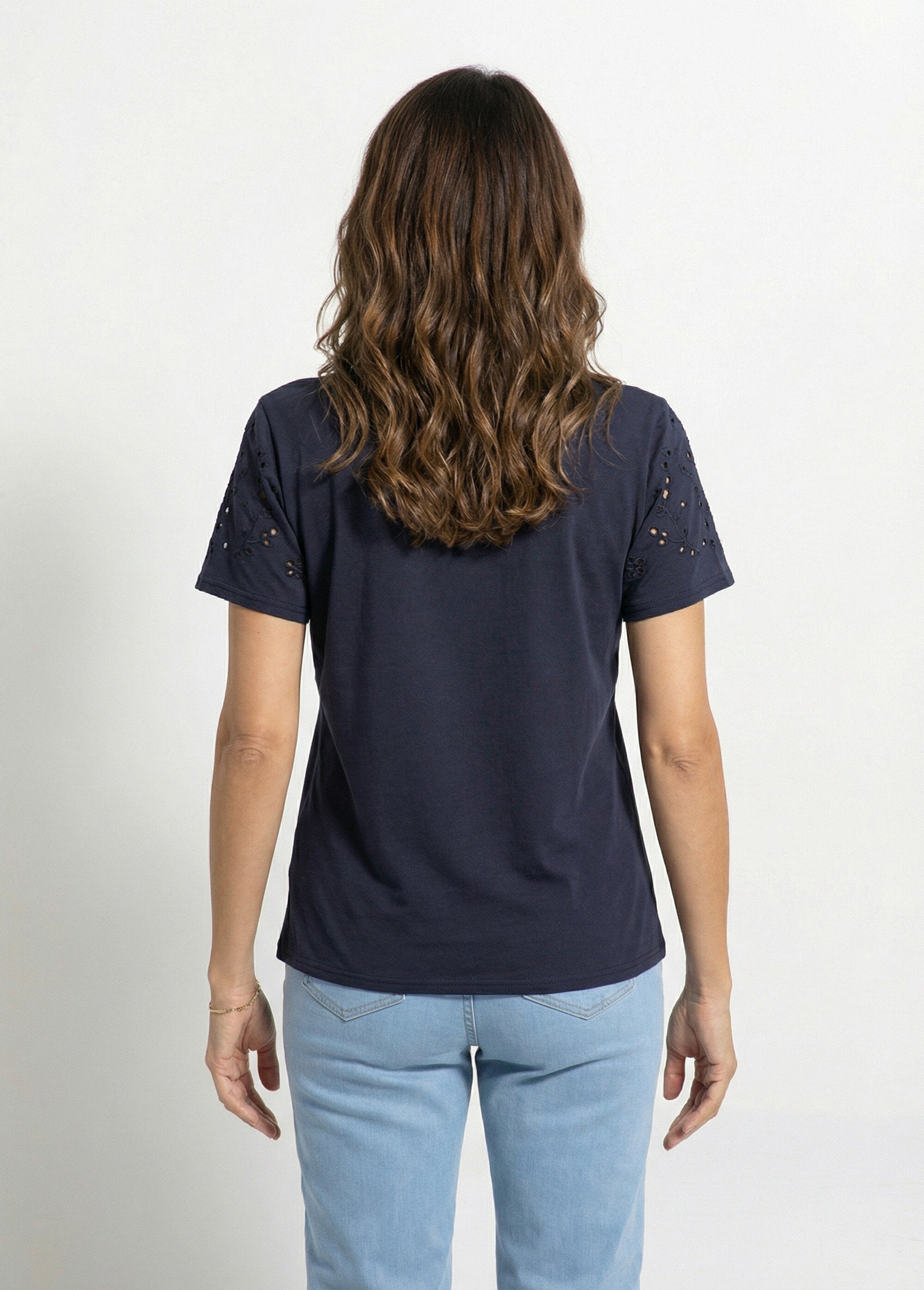 T-shirt_a_maniche_corte_in_cotone_stretch_ricamato_Marine_DO1_slim