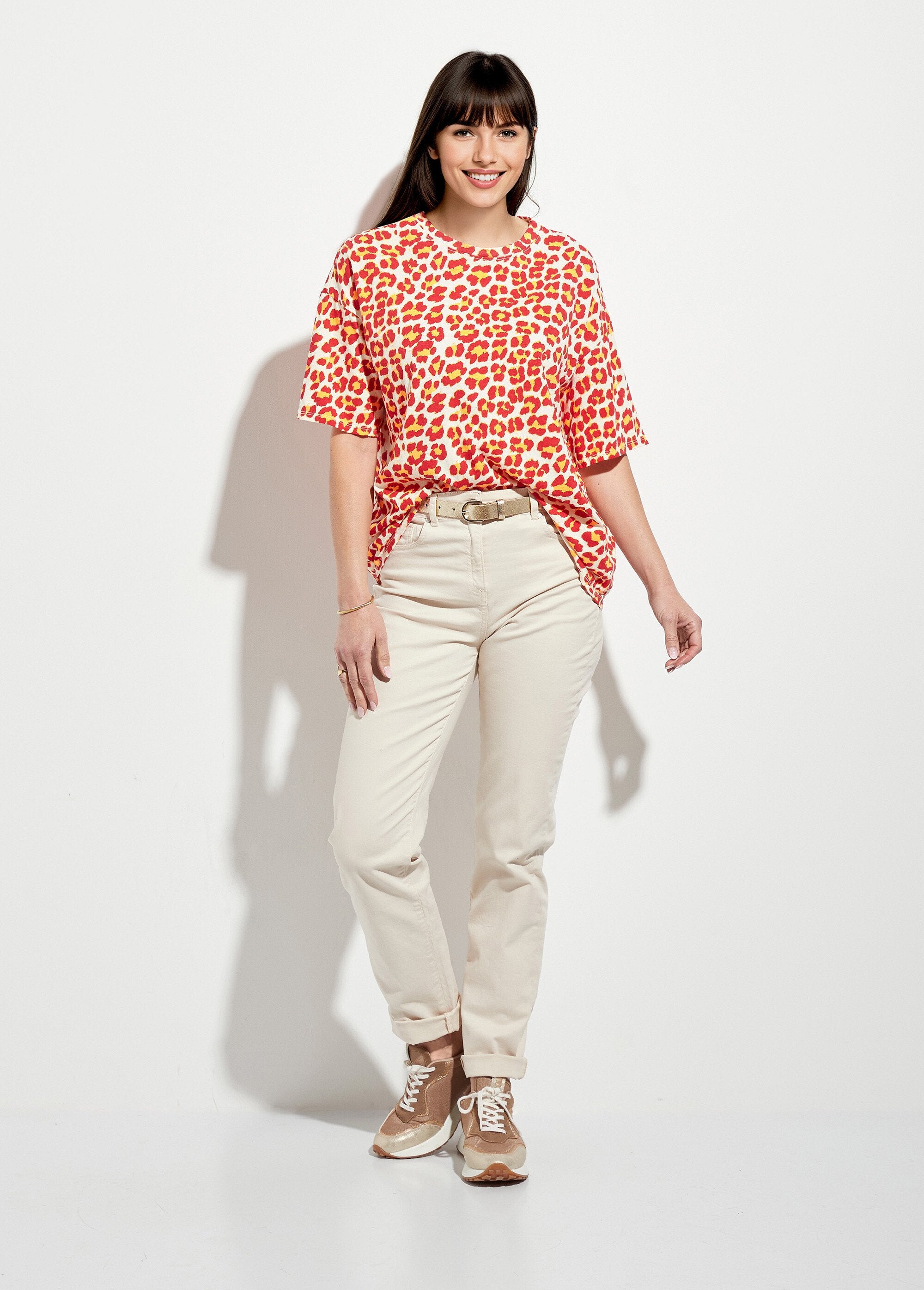 T-shirt_leopardata_a_maniche_corte_Rouge_et_orange_SF1_slim