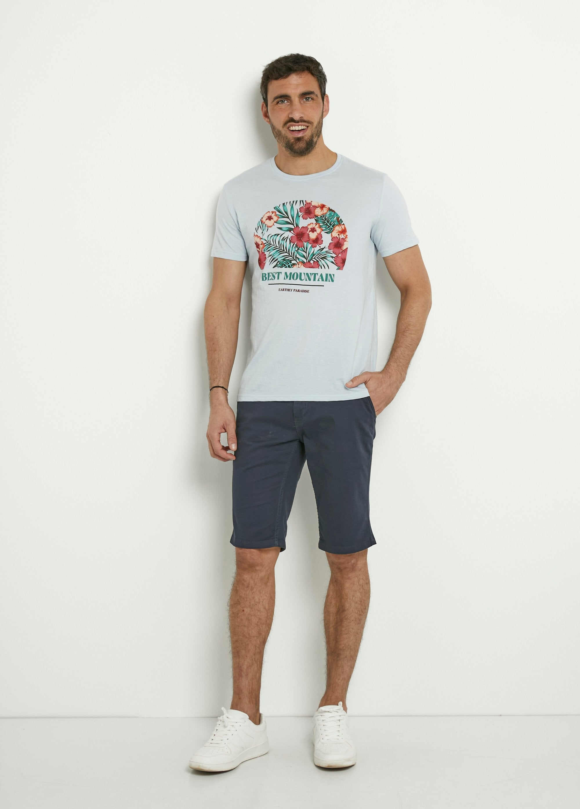 T-shirt_a_maniche_corte_con_motivo_esotico_Bleu_ciel_SF1_slim