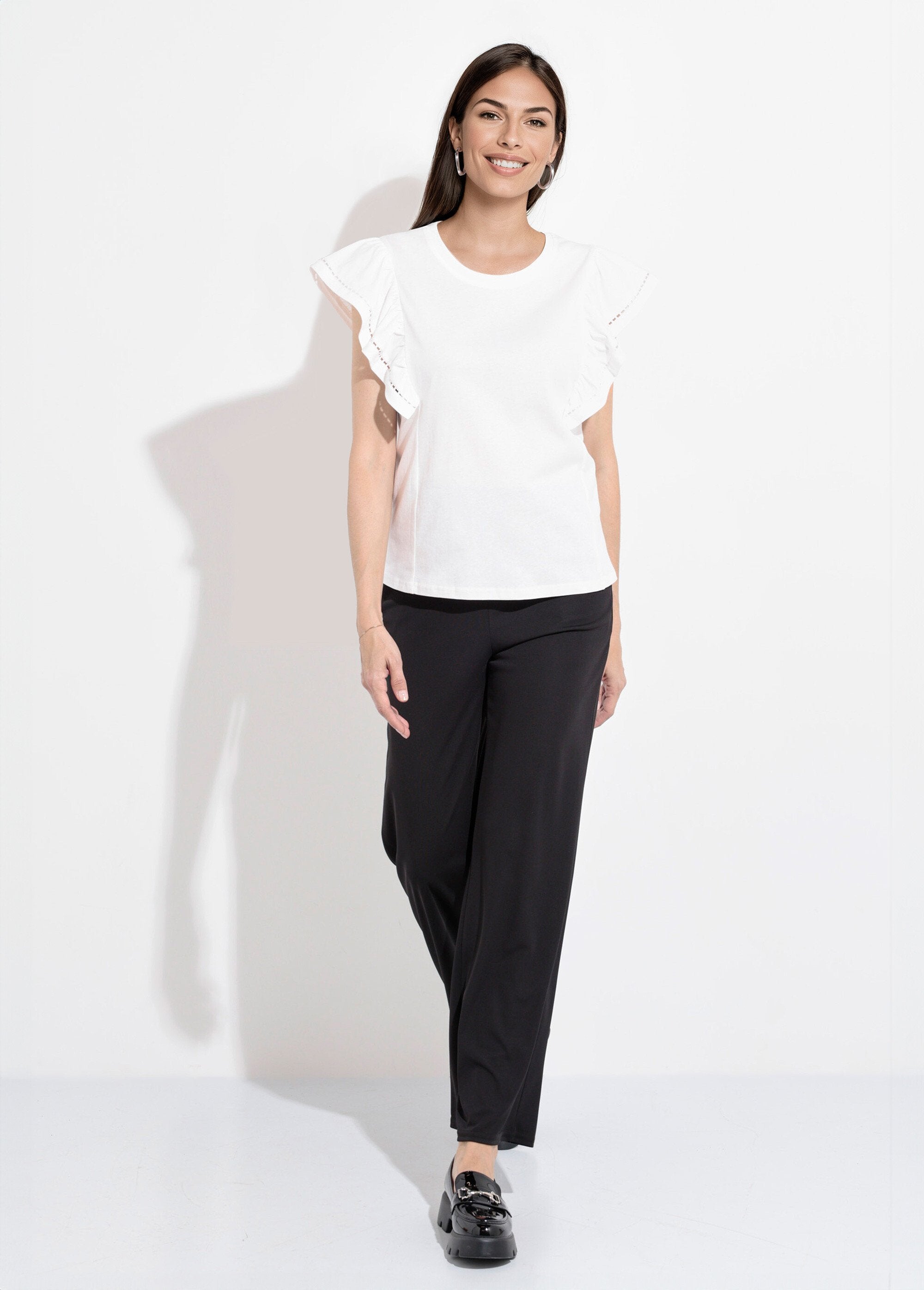 T-shirt_traforata_a_maniche_corte_con_ruches_Blanc_SF1_slim