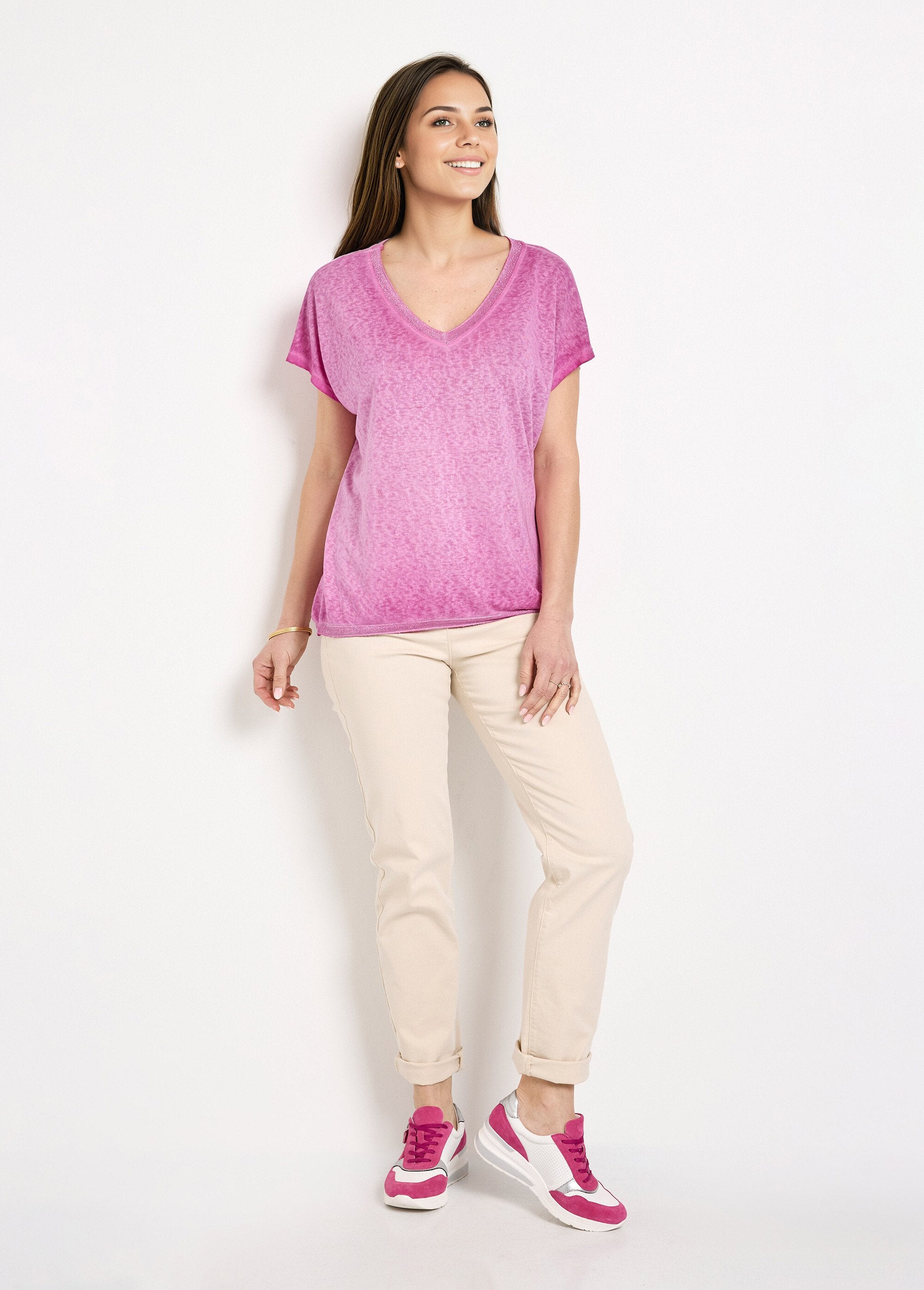 T-shirt_con_maniche_a_kimono_in_rete_fiammata_Fuchsia_SF1_slim