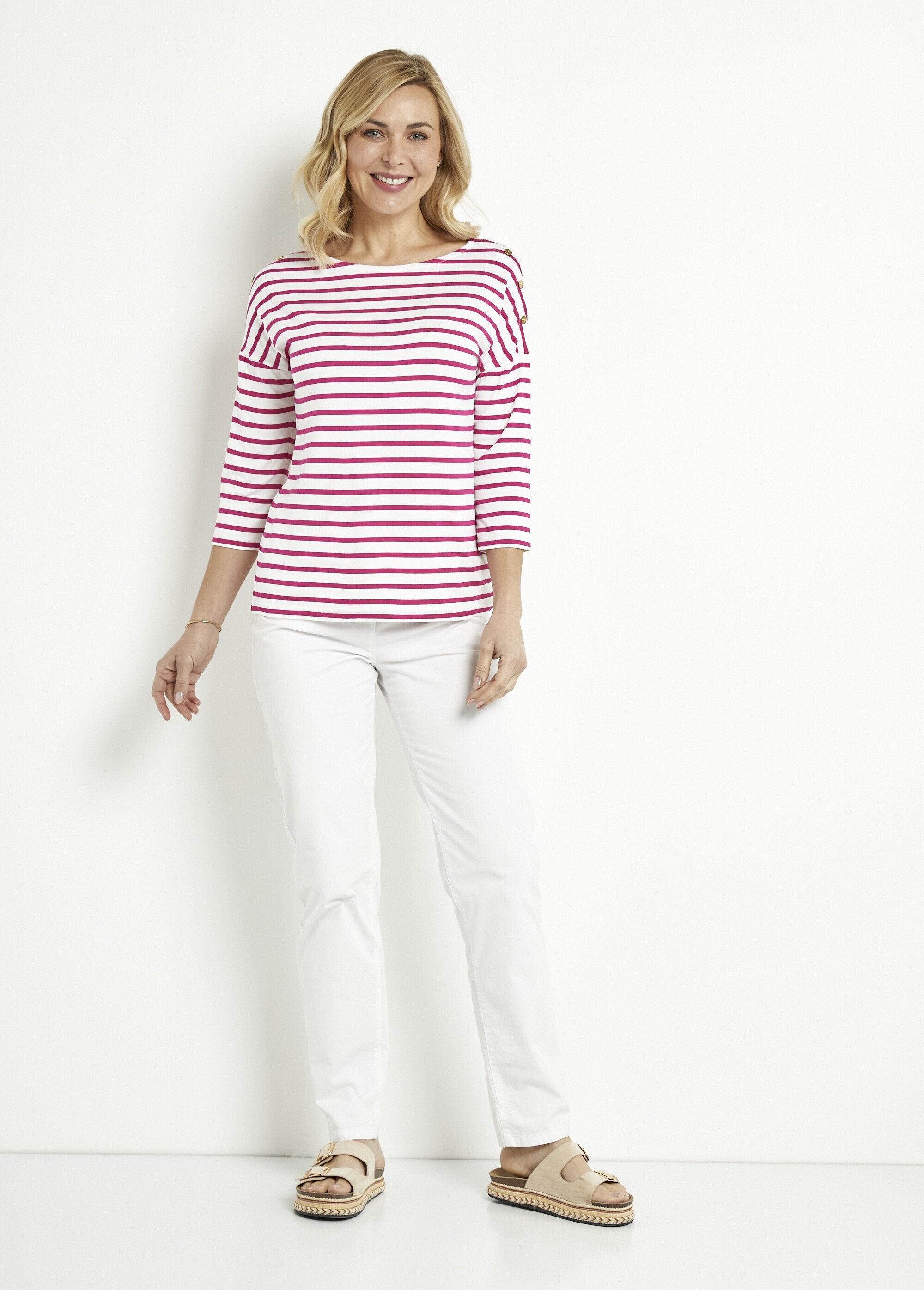 Maglietta_da_marinaio_a_maniche_corte_a_righe_Blanc_et_fuchsia_SF1_slim