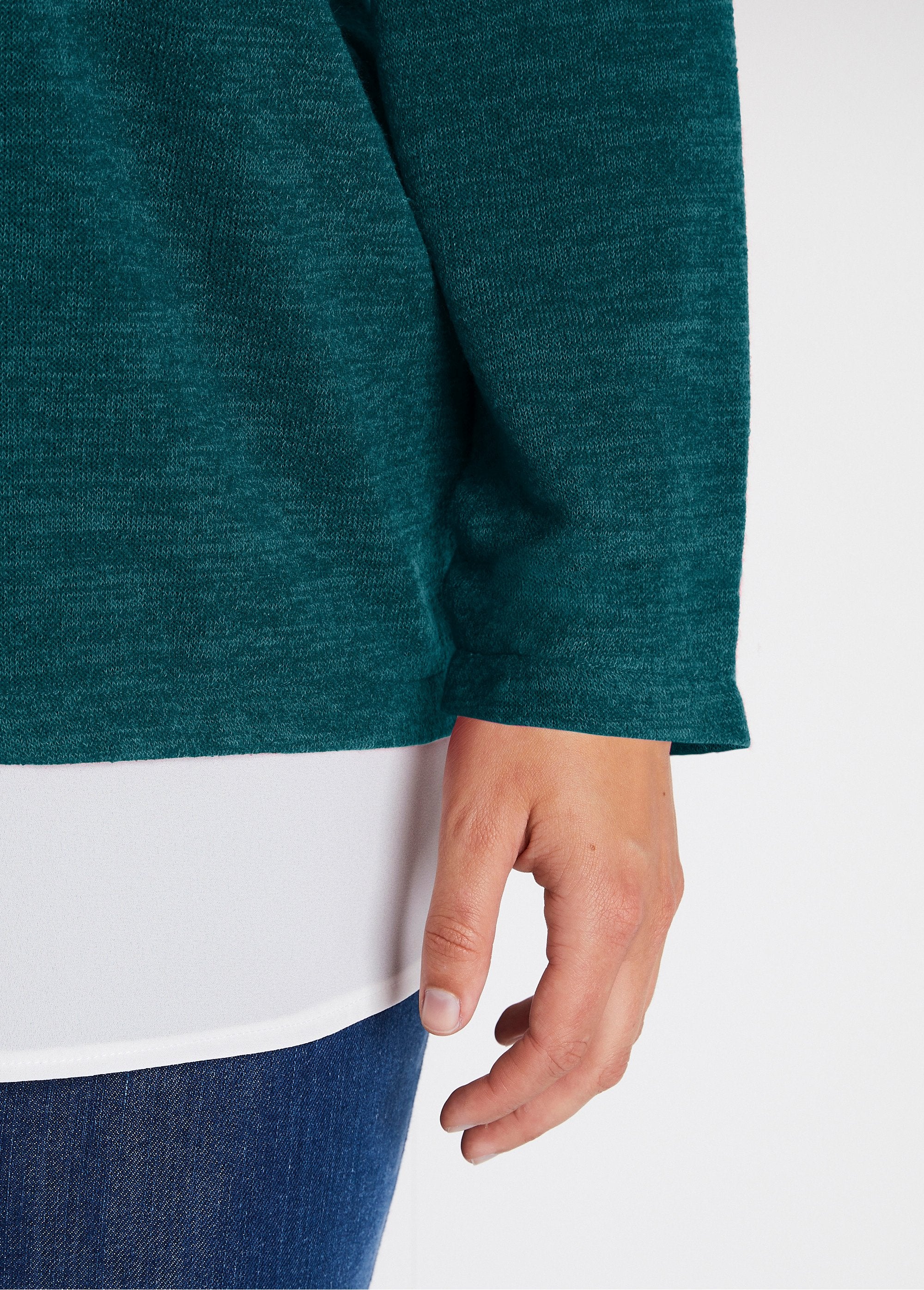 Maglietta_di_media_lunghezza_effetto_2_in_1_Smeraldo_DE1_curvy