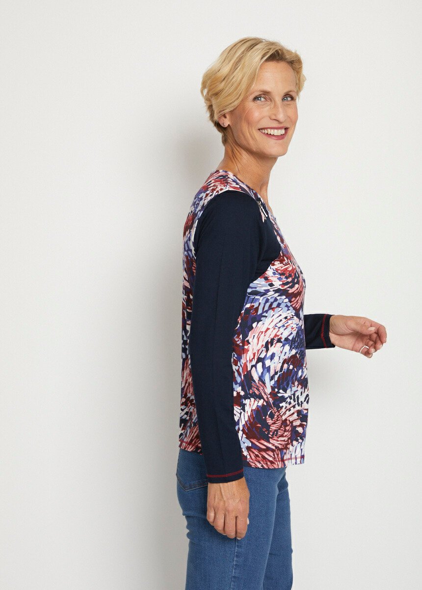 T-shirt_a_maniche_lunghe_stampata_a_tinta_unita_Blu_e_rosso_DR1_slim