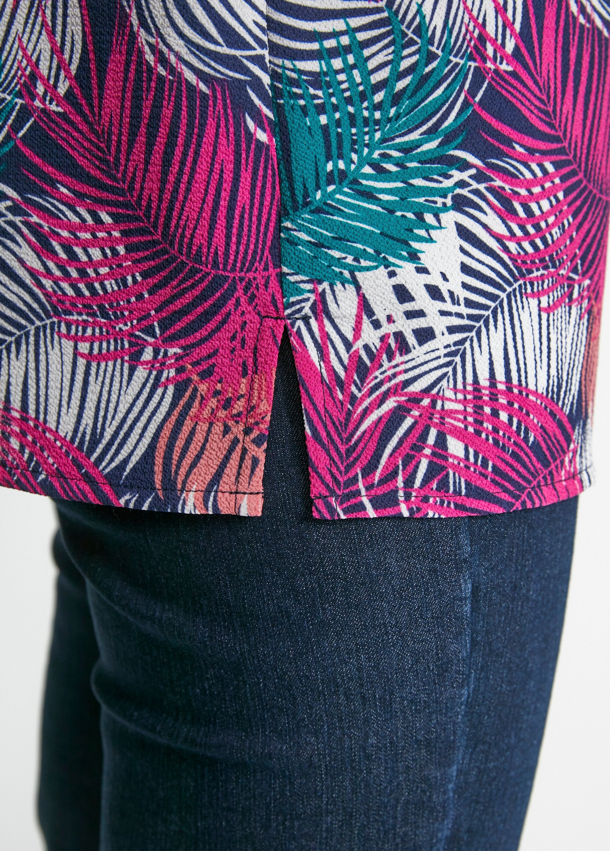 Tunica_aderente_di_media_lunghezza_in_tessuto_crepe_Vert_et_fuchsia_DE4_slim