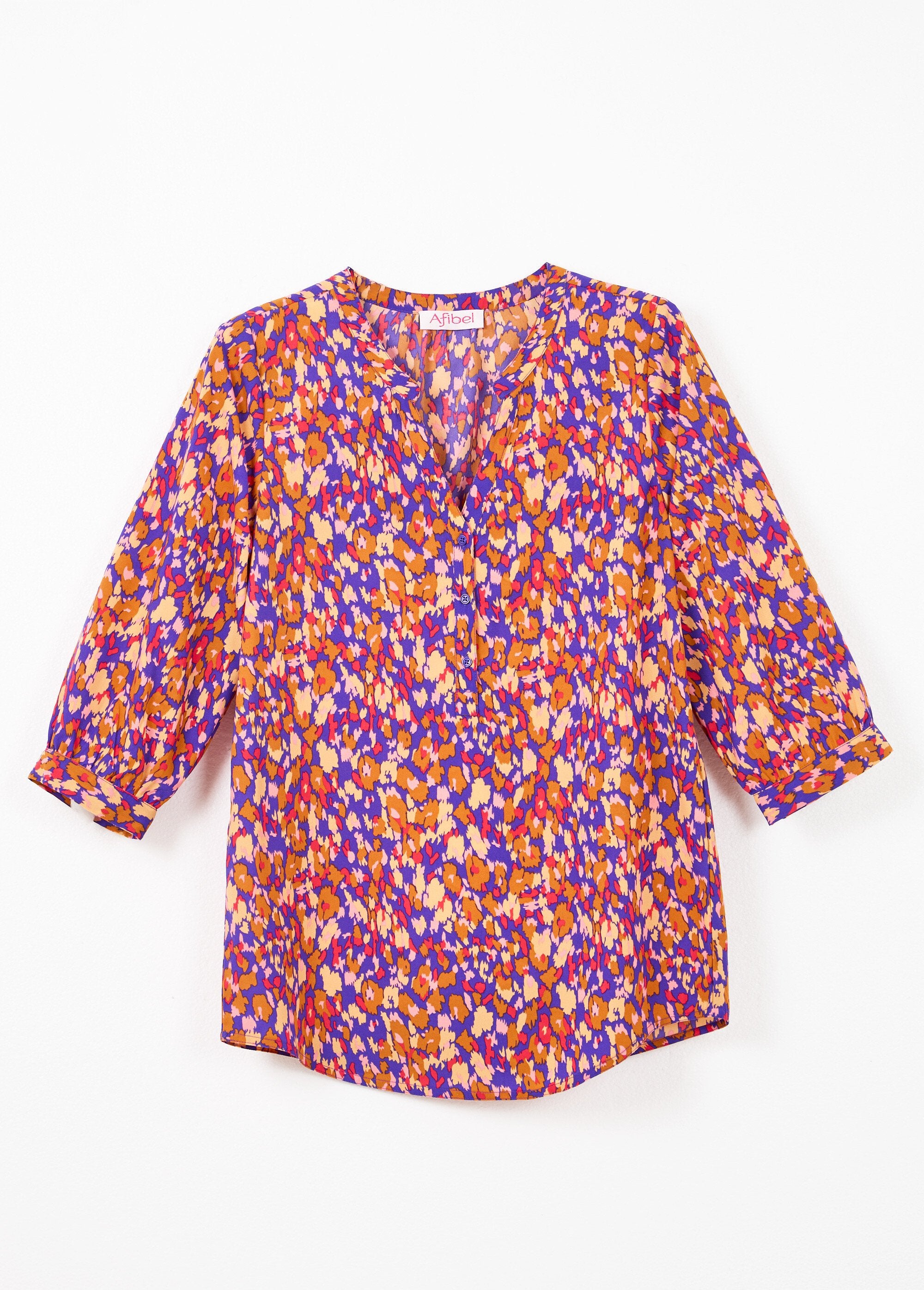 Tunica_lunga_con_maniche_a_3/4_e_bottoni_Marine_et_ocre_AP1_slim