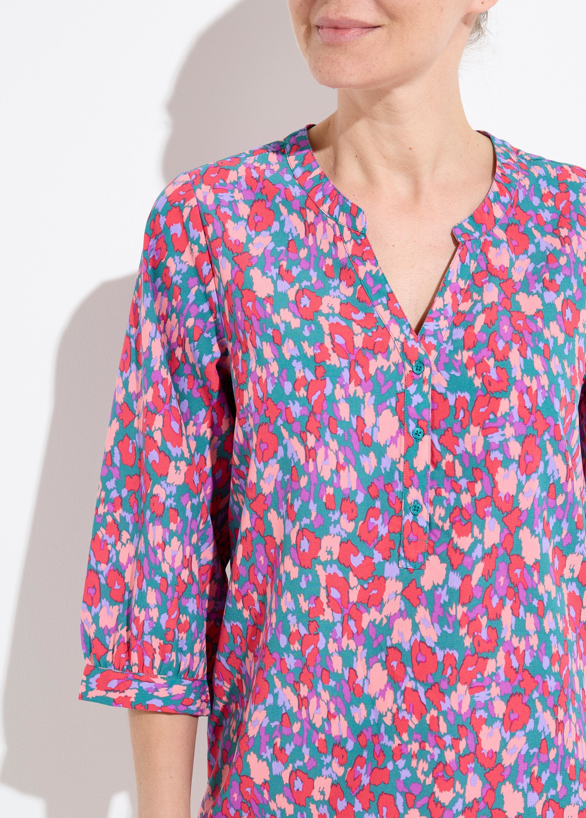 Tunica_lunga_con_maniche_a_3/4_e_bottoni_Vert_et_rose_DE1_slim