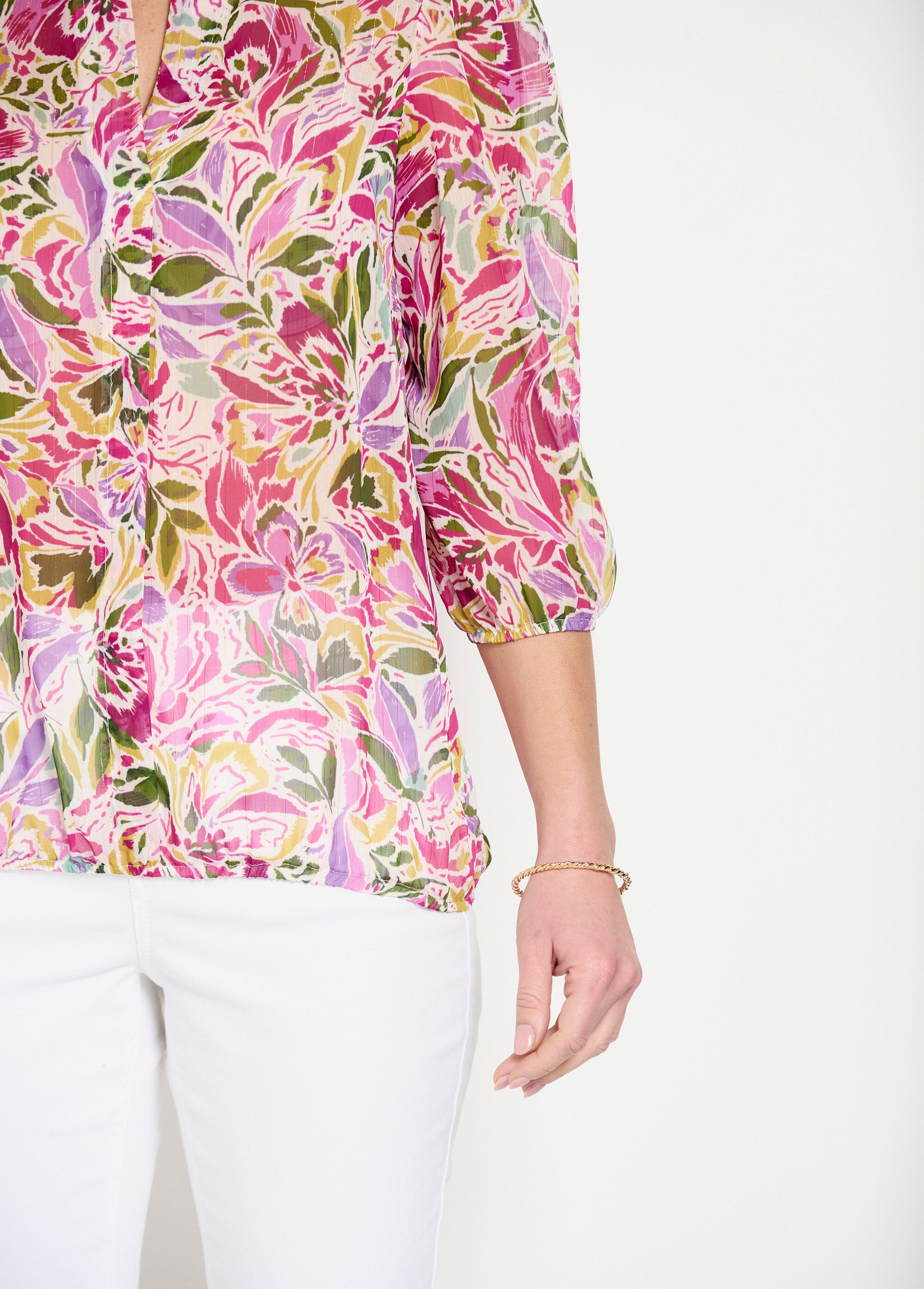 Tunica_lunga_blousante_con_scollo_a_V_in_voile_floreale_lucido_Multicolore_DE2_slim