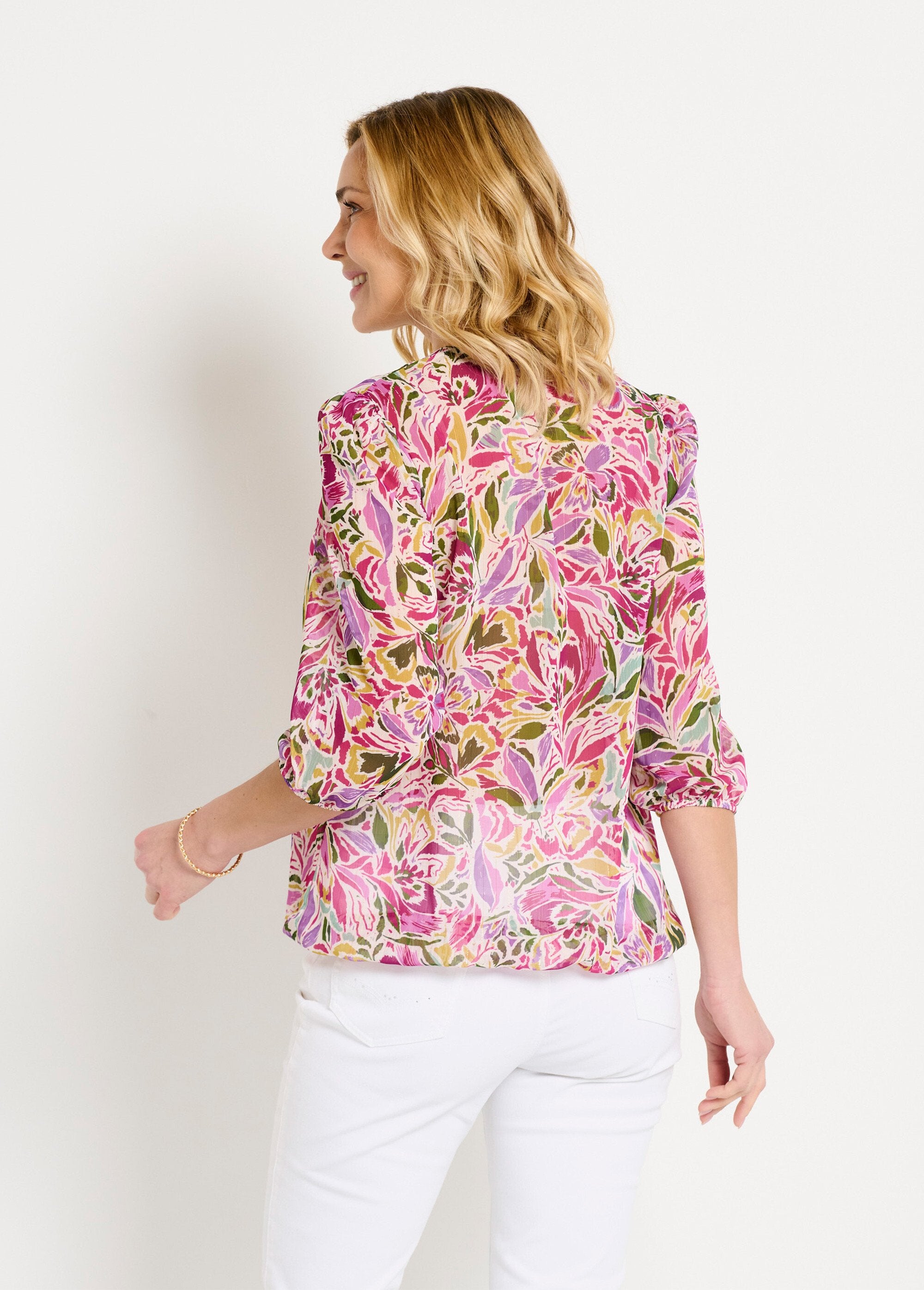 Tunica_lunga_blousante_con_scollo_a_V_in_voile_floreale_lucido_Multicolore_DO1_slim