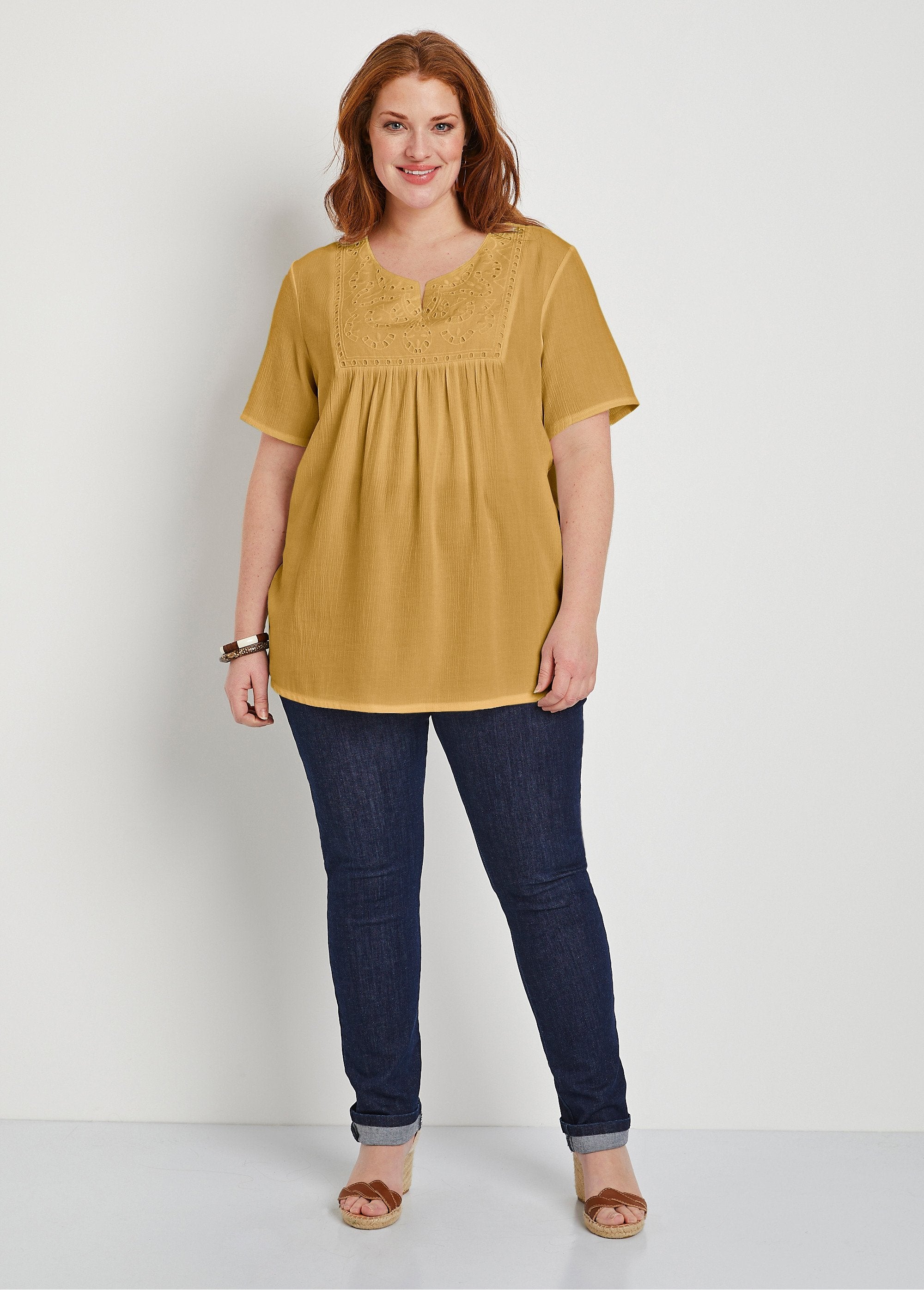 Tunica_lunga_bohémien_in_crepon_Zafferano_SF1_curvy