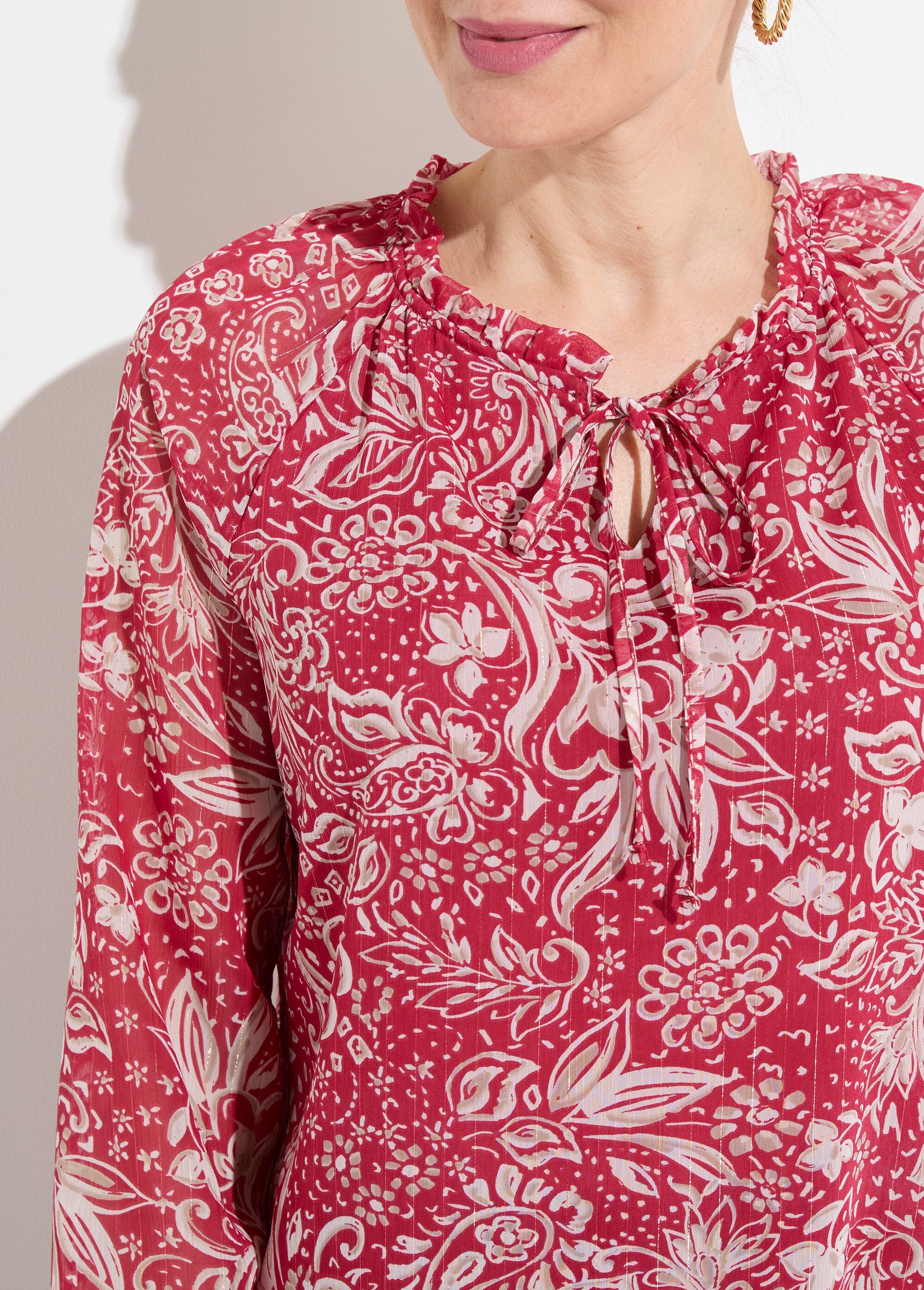 Tunica_lunga_in_voile_floreale_lucido_con_collo_arricciato_Imp_bordeaux_DE1_slim