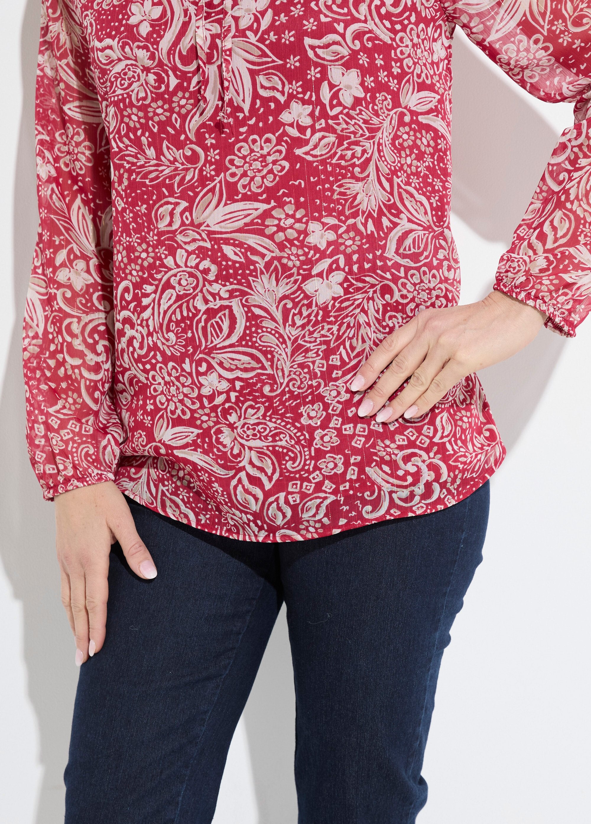 Tunica_lunga_in_voile_floreale_lucido_con_collo_arricciato_Imp_bordeaux_DE2_slim