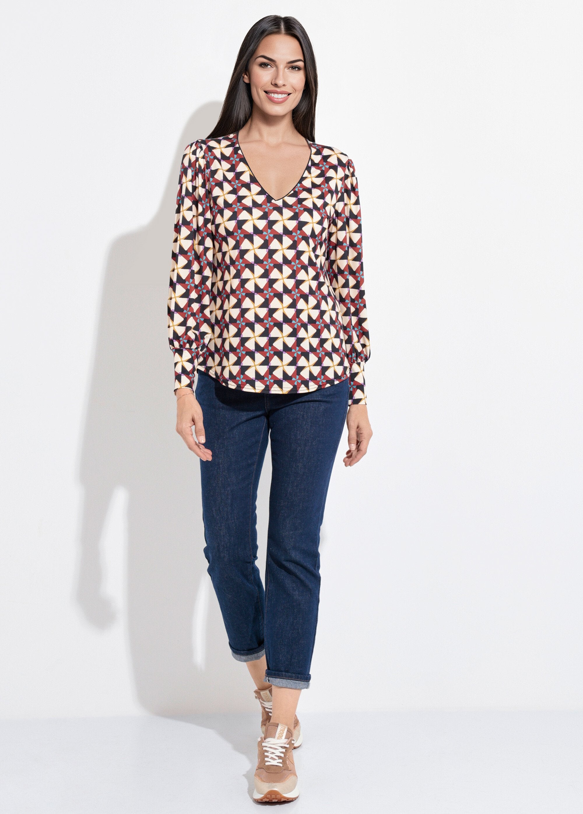 Tunica_a_maniche_lunghe_con_polsini_stringati_Ecru_et_marron_SF1_slim