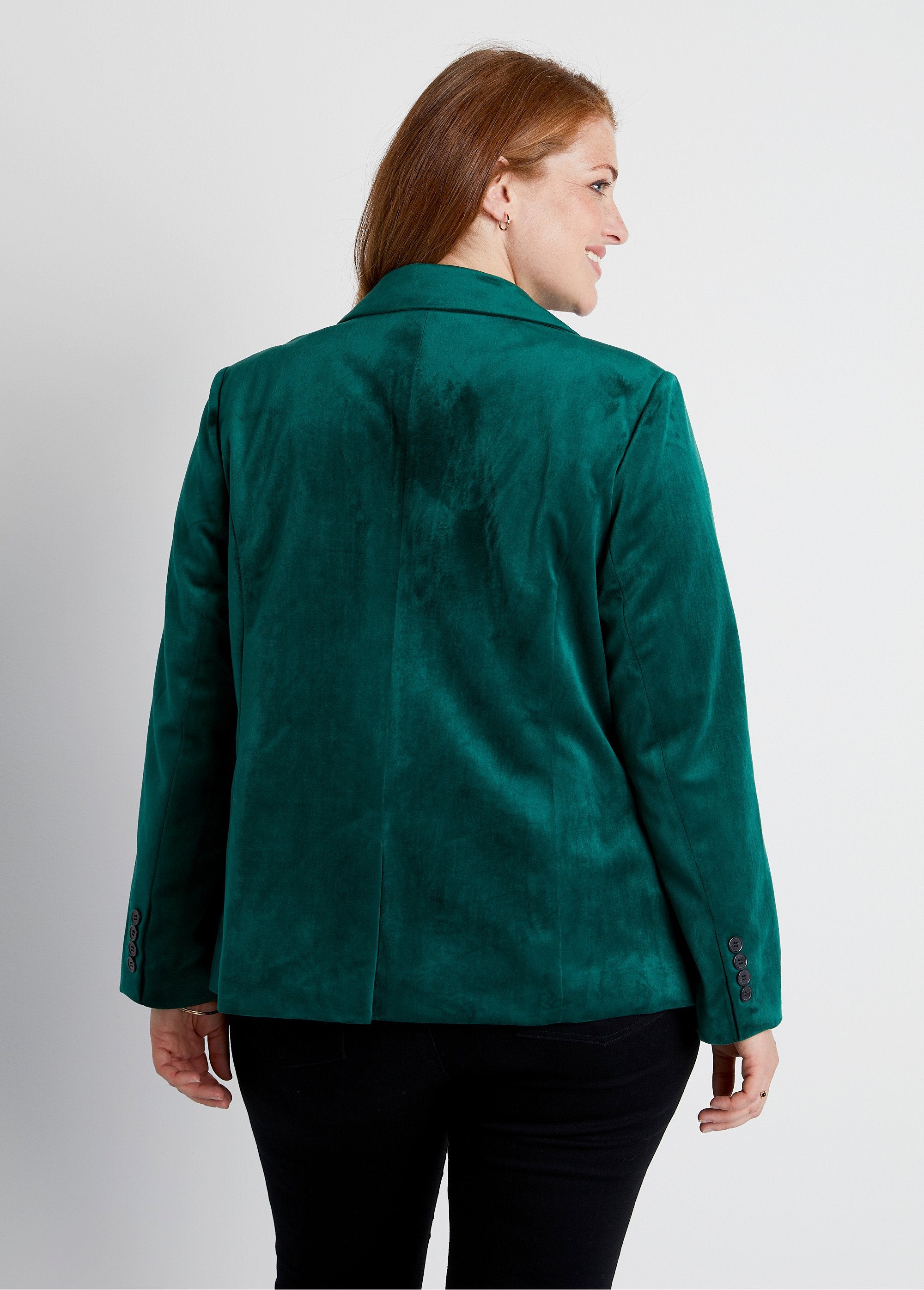 Giacca_blazer_dritta_in_velluto_tinta_unita_con_collo_sartoriale_Verde_DO1_curvy