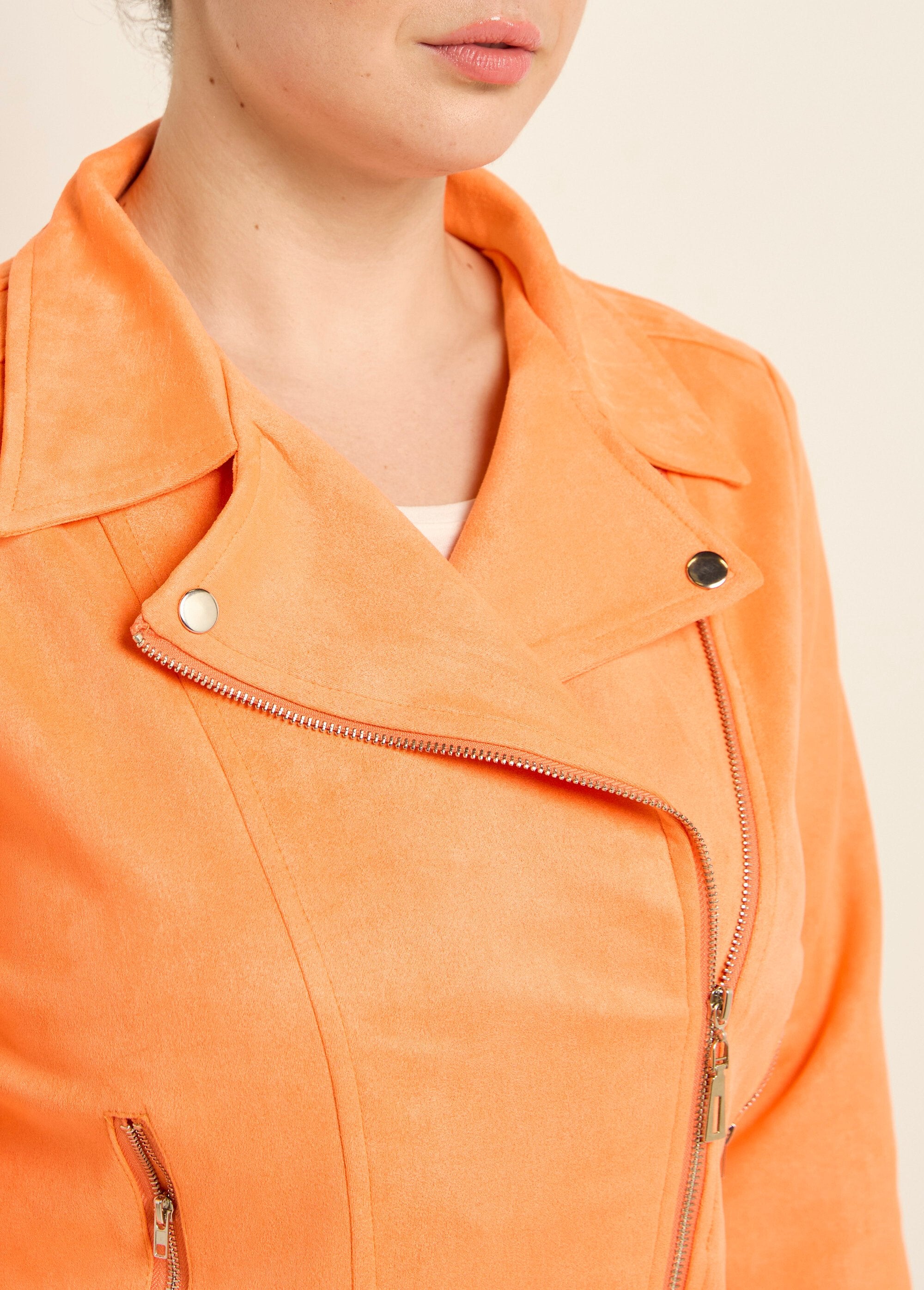 Giacca_biker_in_suedette_con_zip_Orange_vif_DE1_curvy