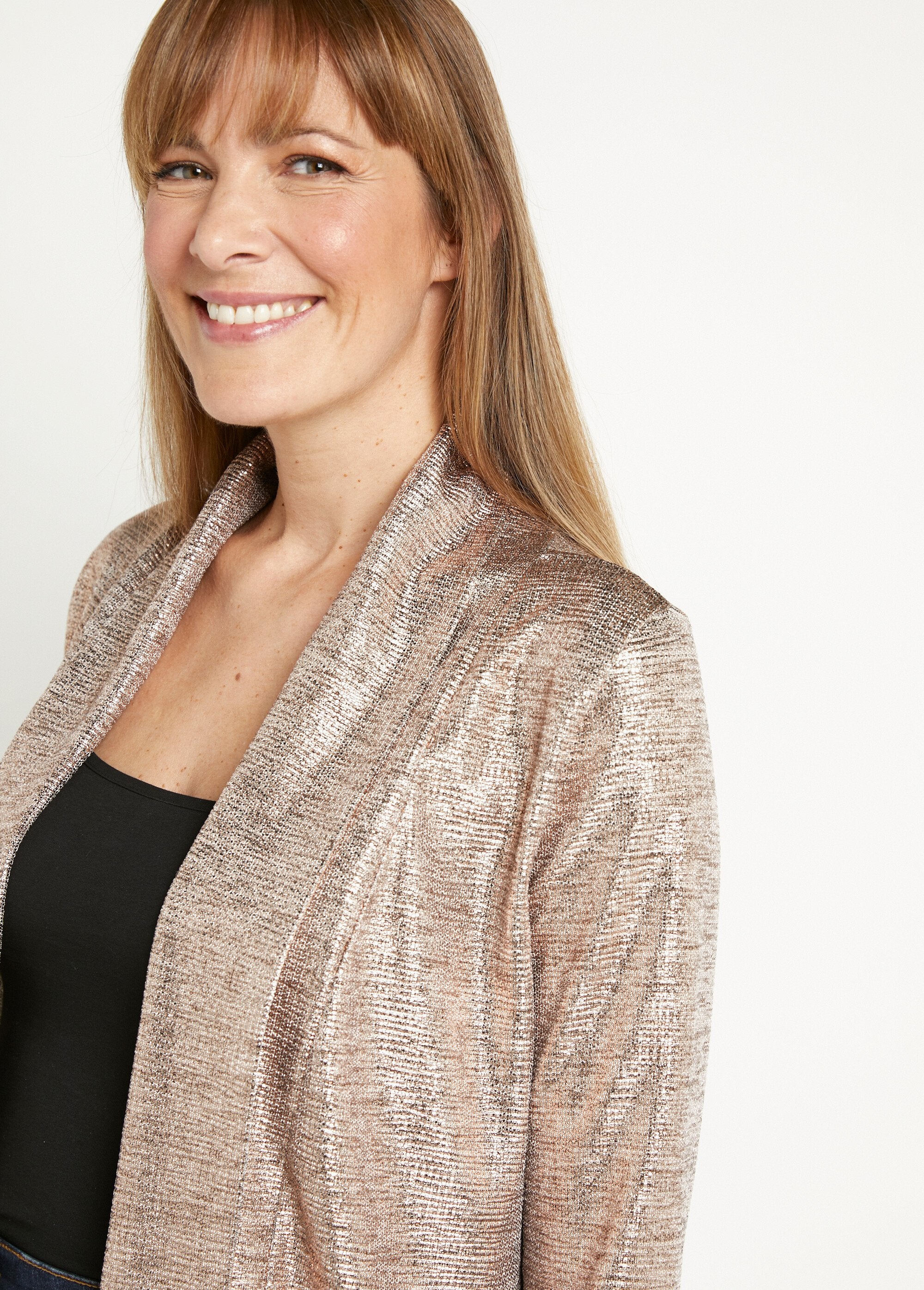 Giacca_lunga_formale_in_maglia_lucida_Cuivre_DE1_slim