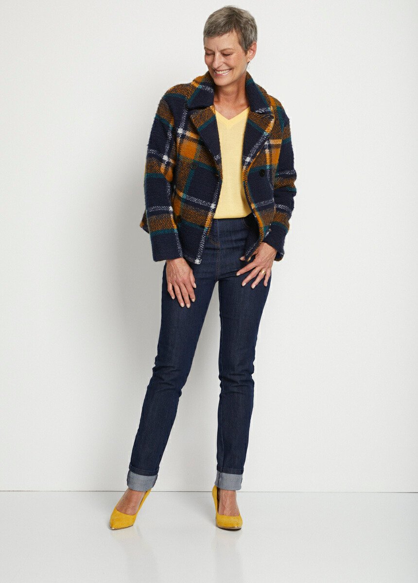 Giacca_con_collo_sartoriale_in_tessuto_a_quadri_Marine_et_miel_SF1_slim