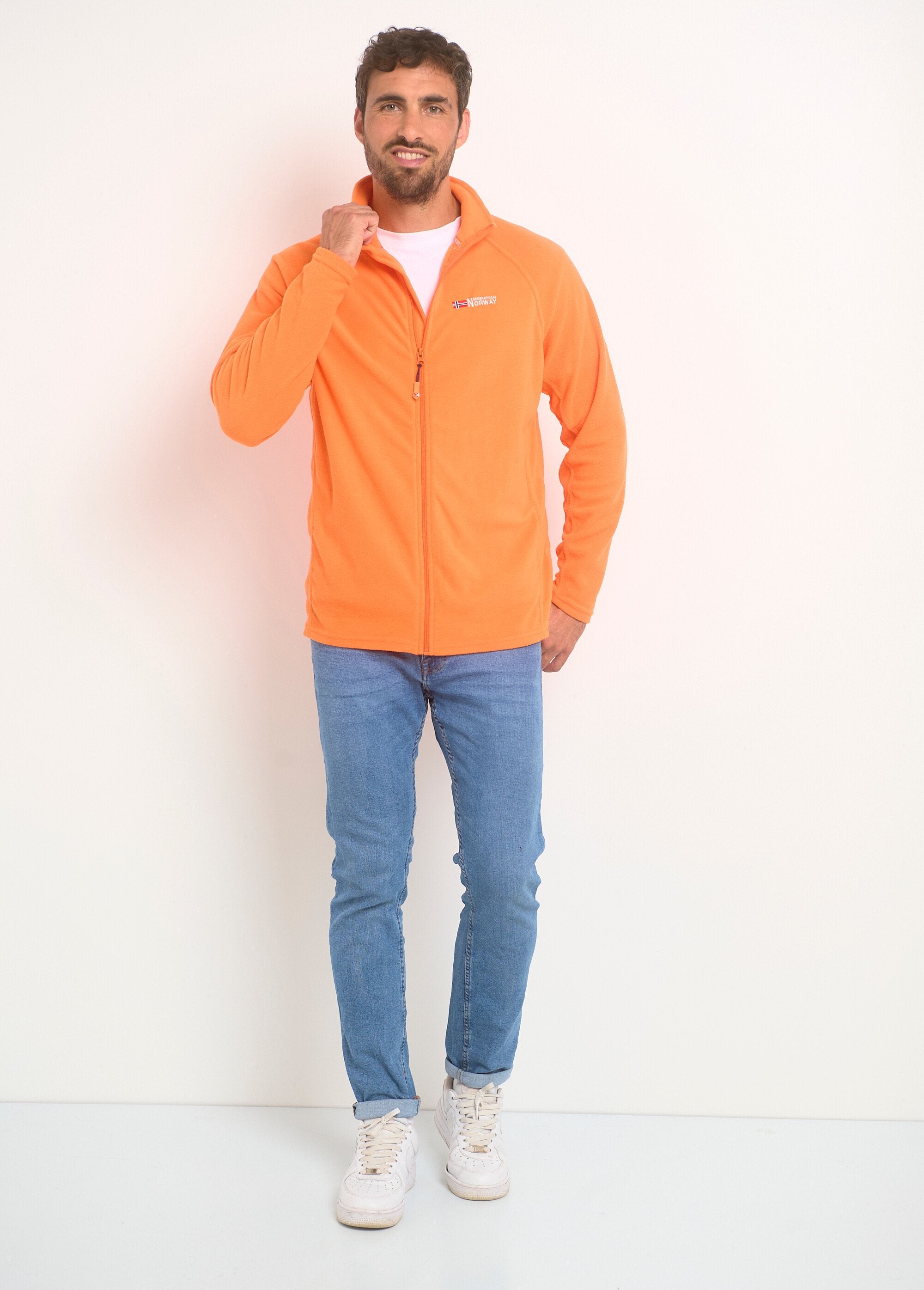 Giacca_in_pile_con_collo_alto_Orange_SF1_slim