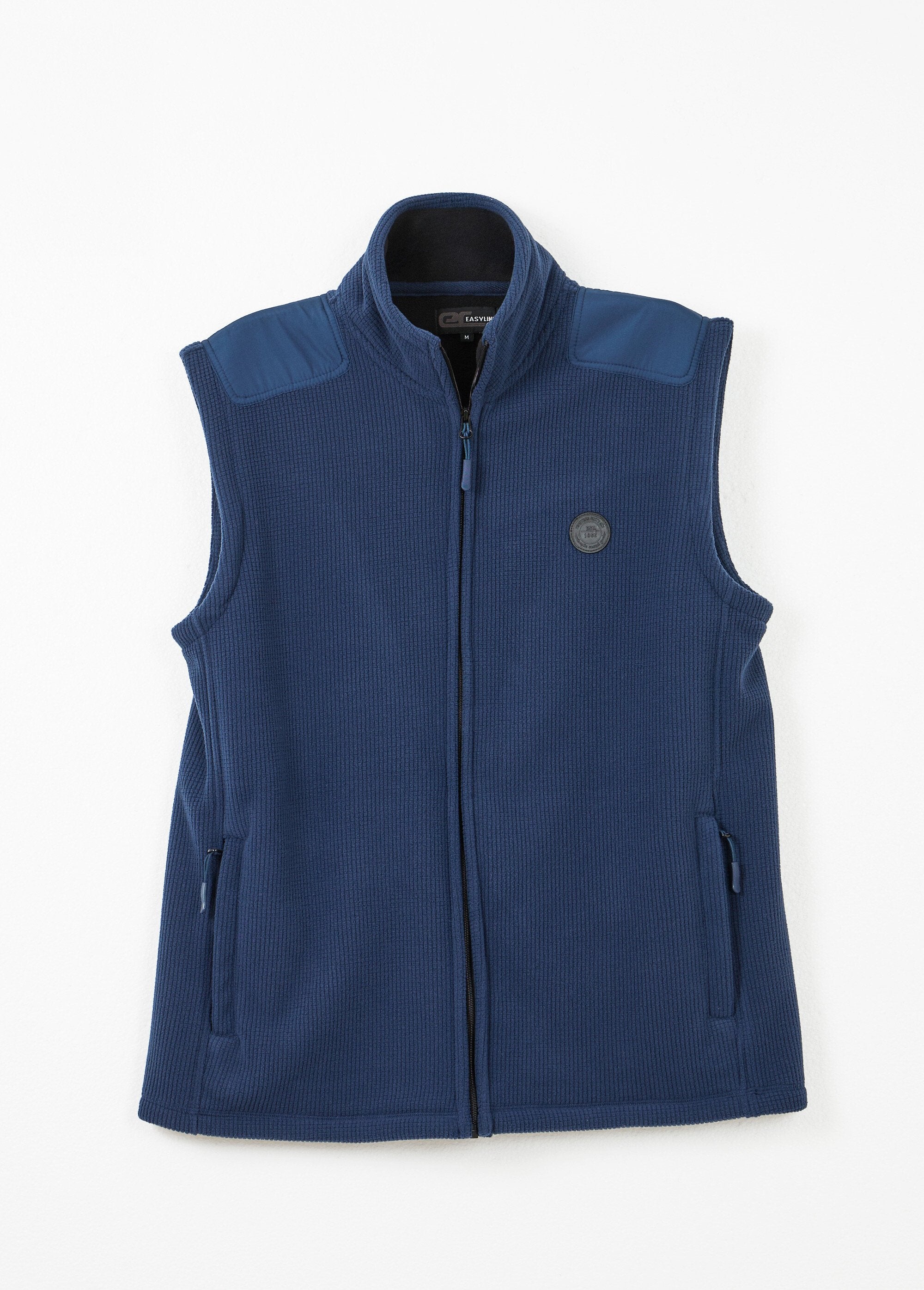 Giacca_in_pile_senza_maniche_con_collo_alto_Marine_AP1_slim