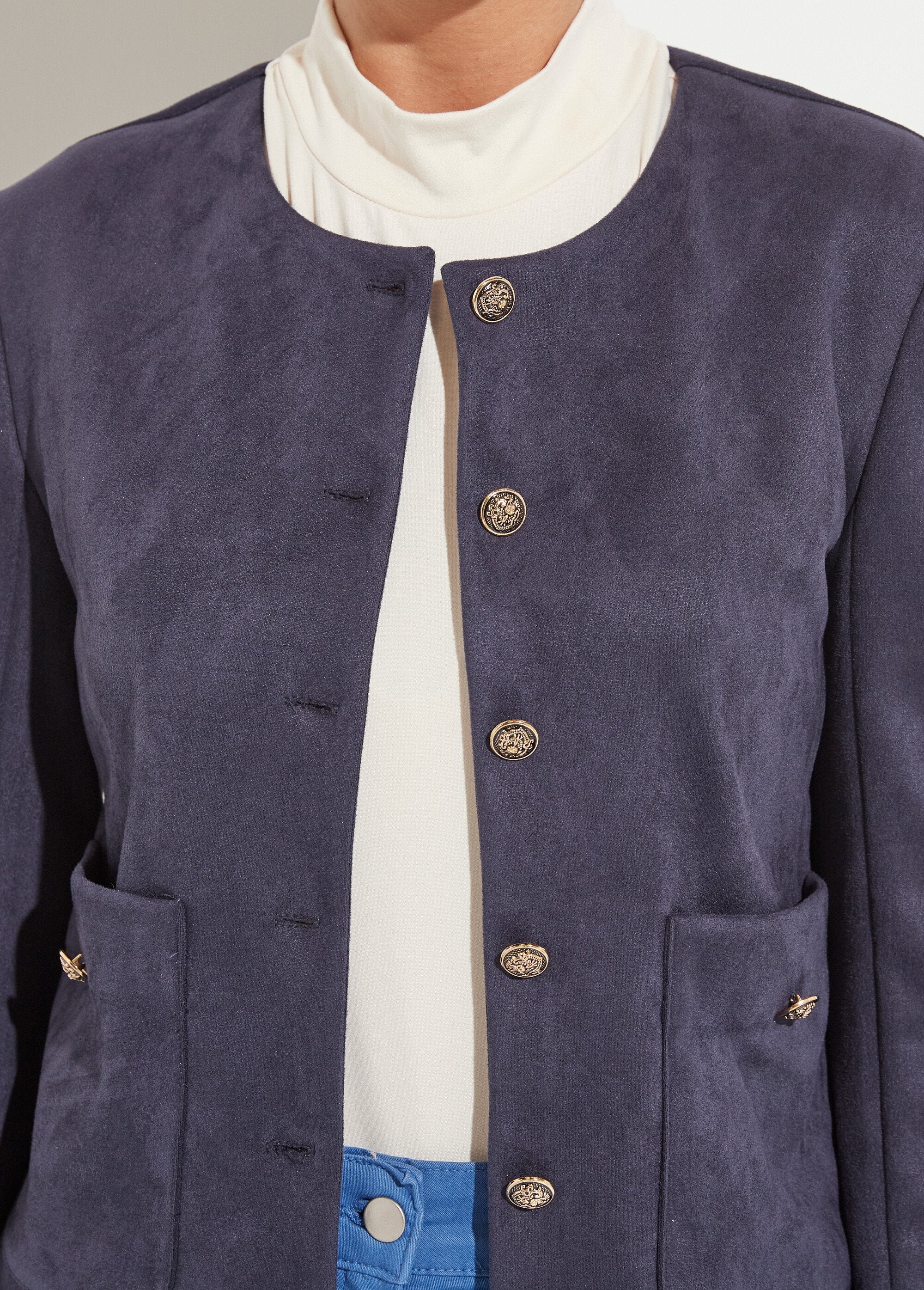 Giacca_corta_senza_colletto_Navy_button-down_Marine_DE1_slim