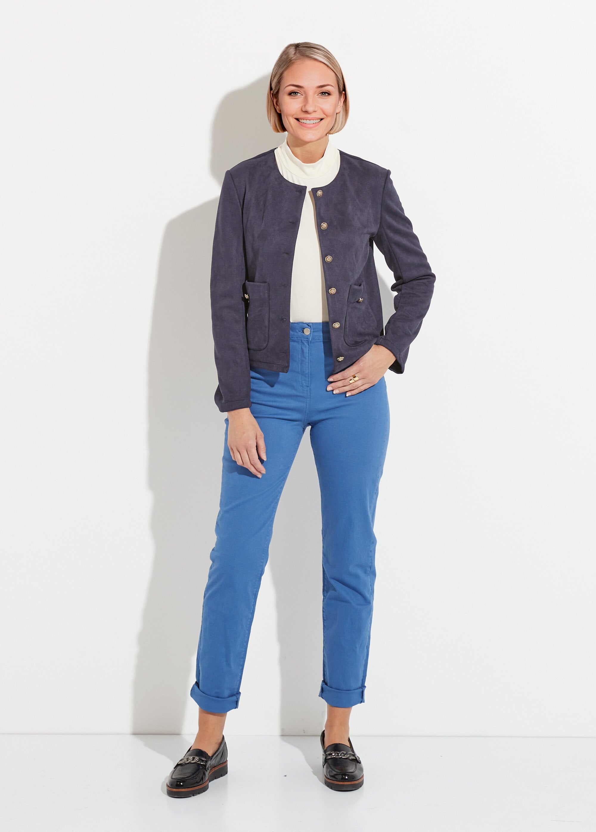 Giacca_corta_senza_colletto_Navy_button-down_Marine_SF1_slim