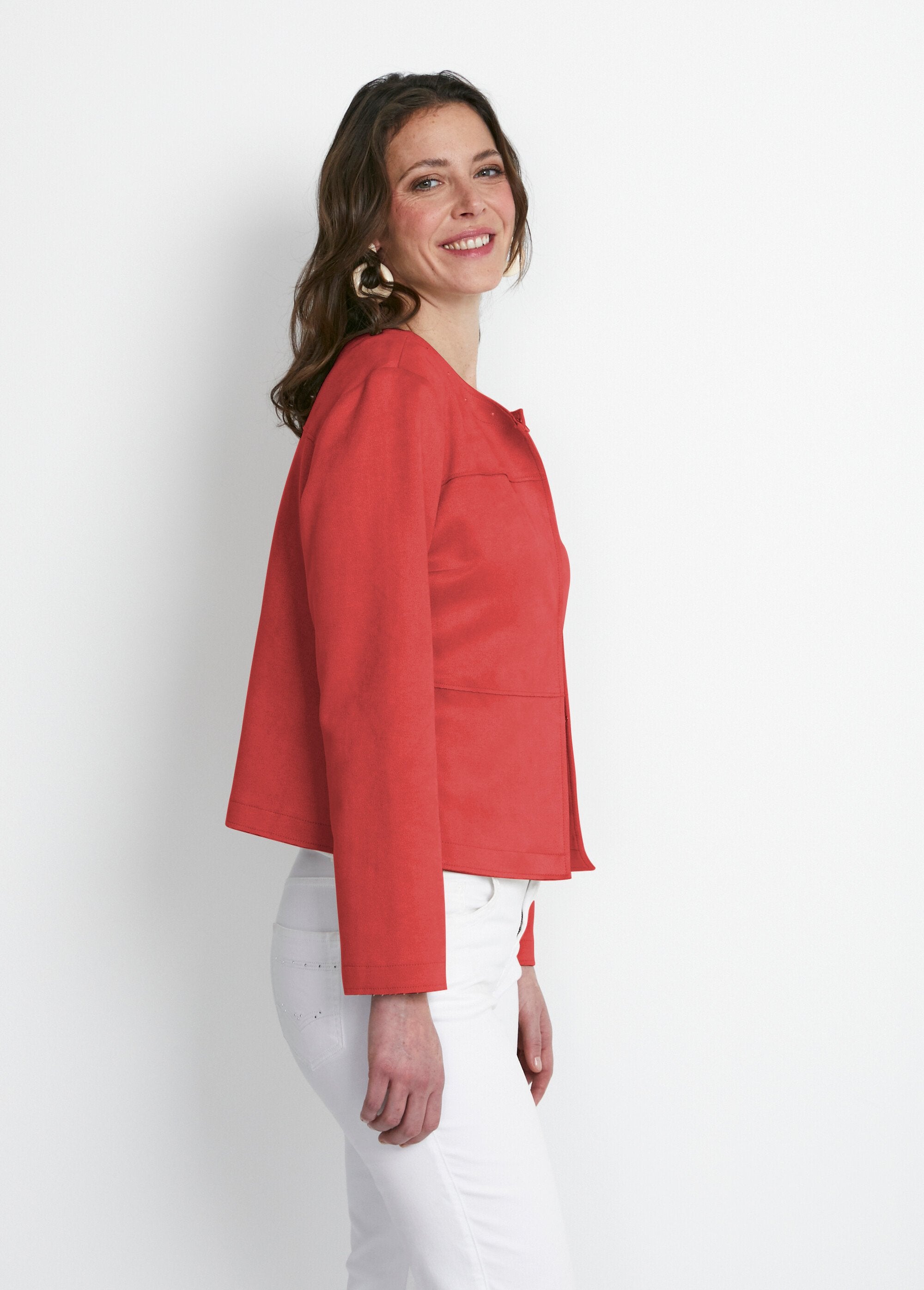 Giacca_senza_collo_in_pelle_scamosciata_Orange_DR1_slim