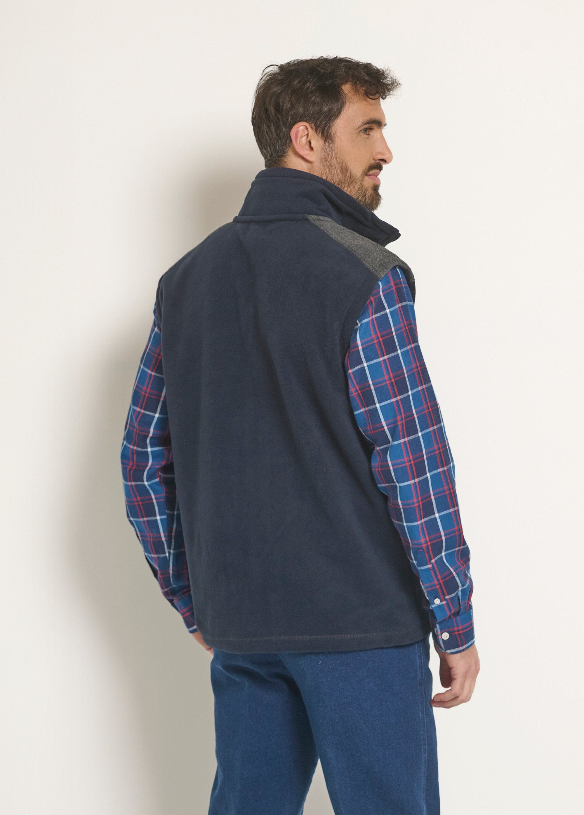 Giacca_in_pile_bicolore_senza_maniche_Marine_DO1_slim