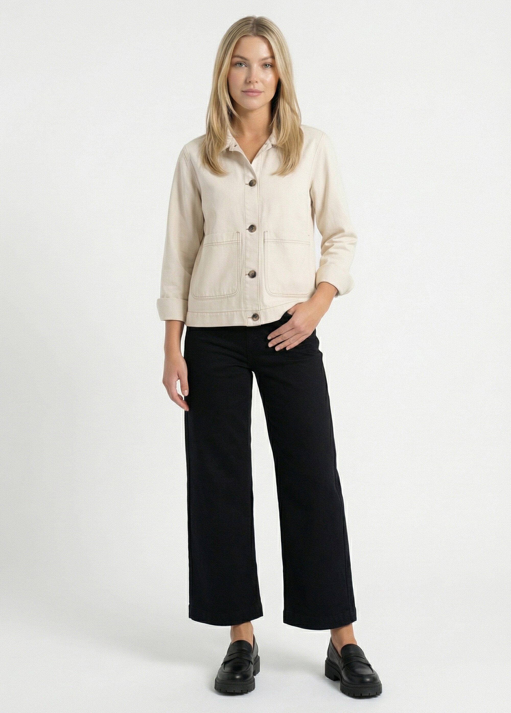 Giacca_da_lavoro_in_denim_con_bottoni_Ecru_SF1_slim