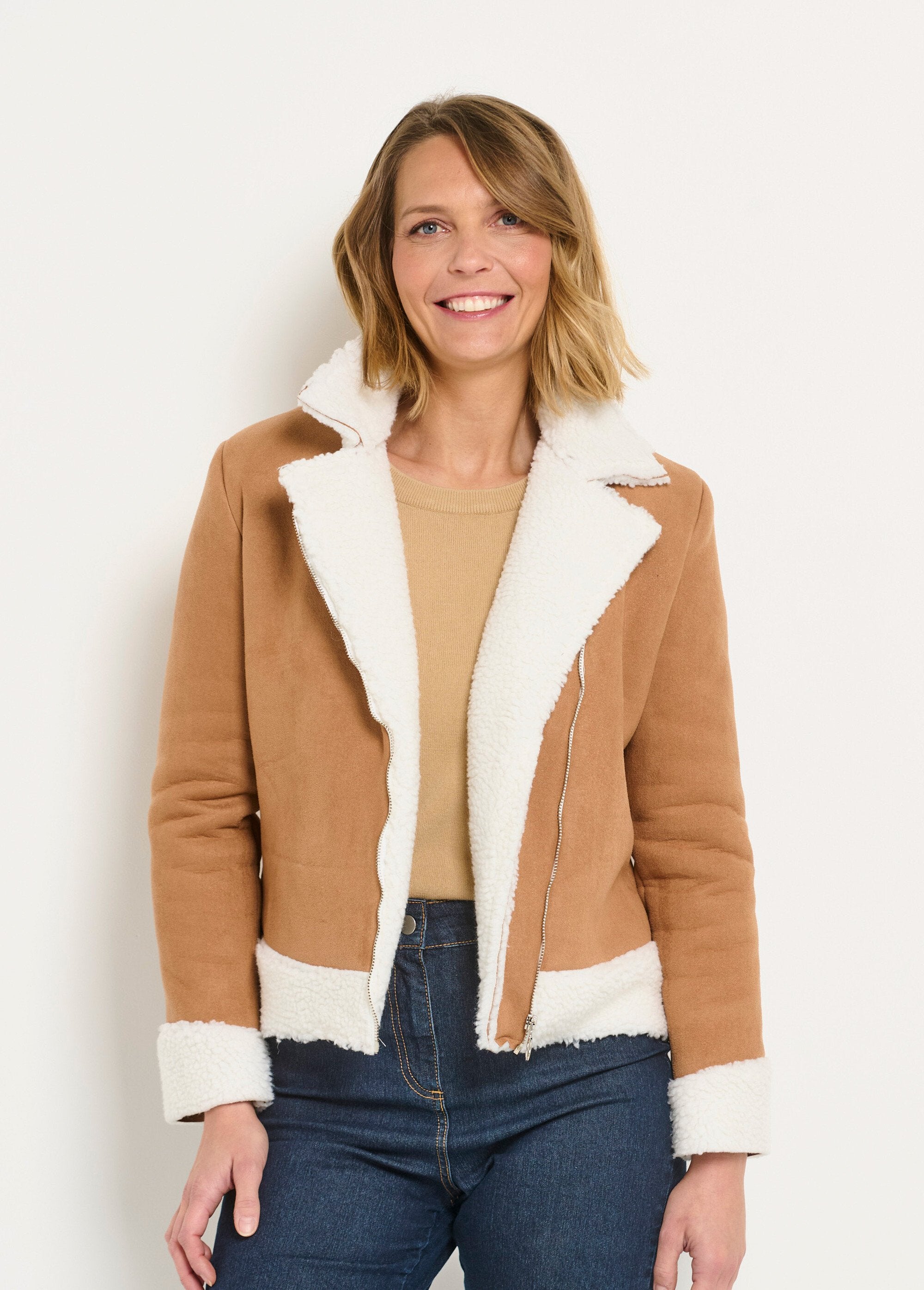 Giacca_stile_aviatore_con_zip_Marron_FA2_slim
