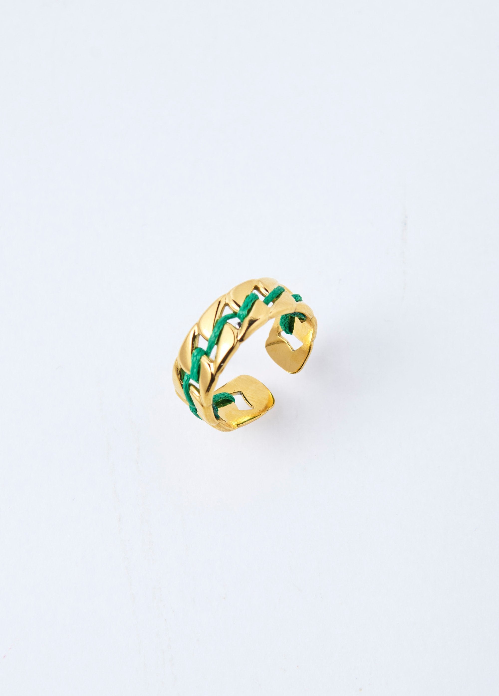 Anello_in_acciaio_inossidabile_con_maglia_colorata_Dore_et_vert_FA1_slim
