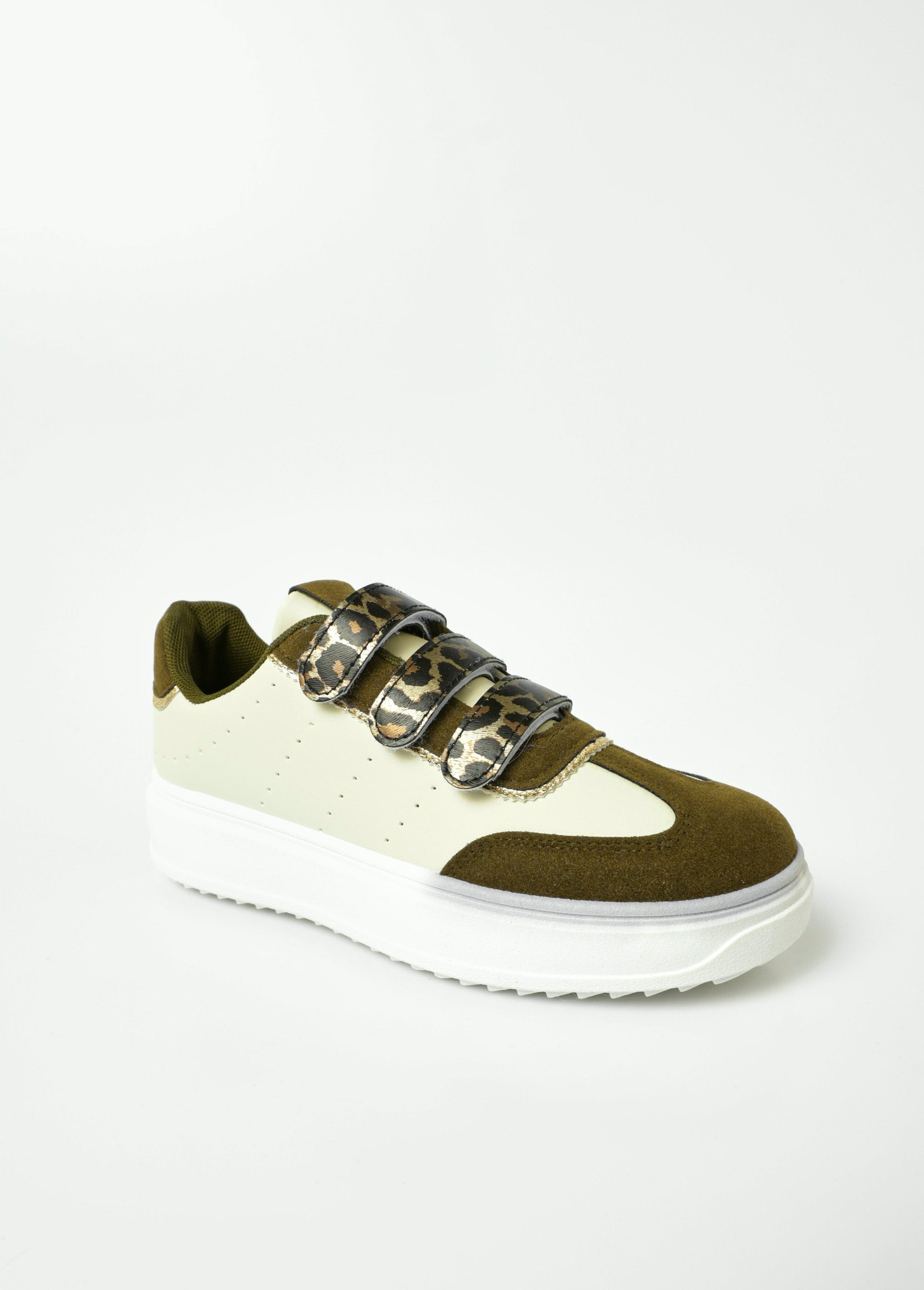 Scarpe_da_ginnastica_bicolore_con_cinturini_in_velcro_in_stile_animalier_Kaki_FA1_slim