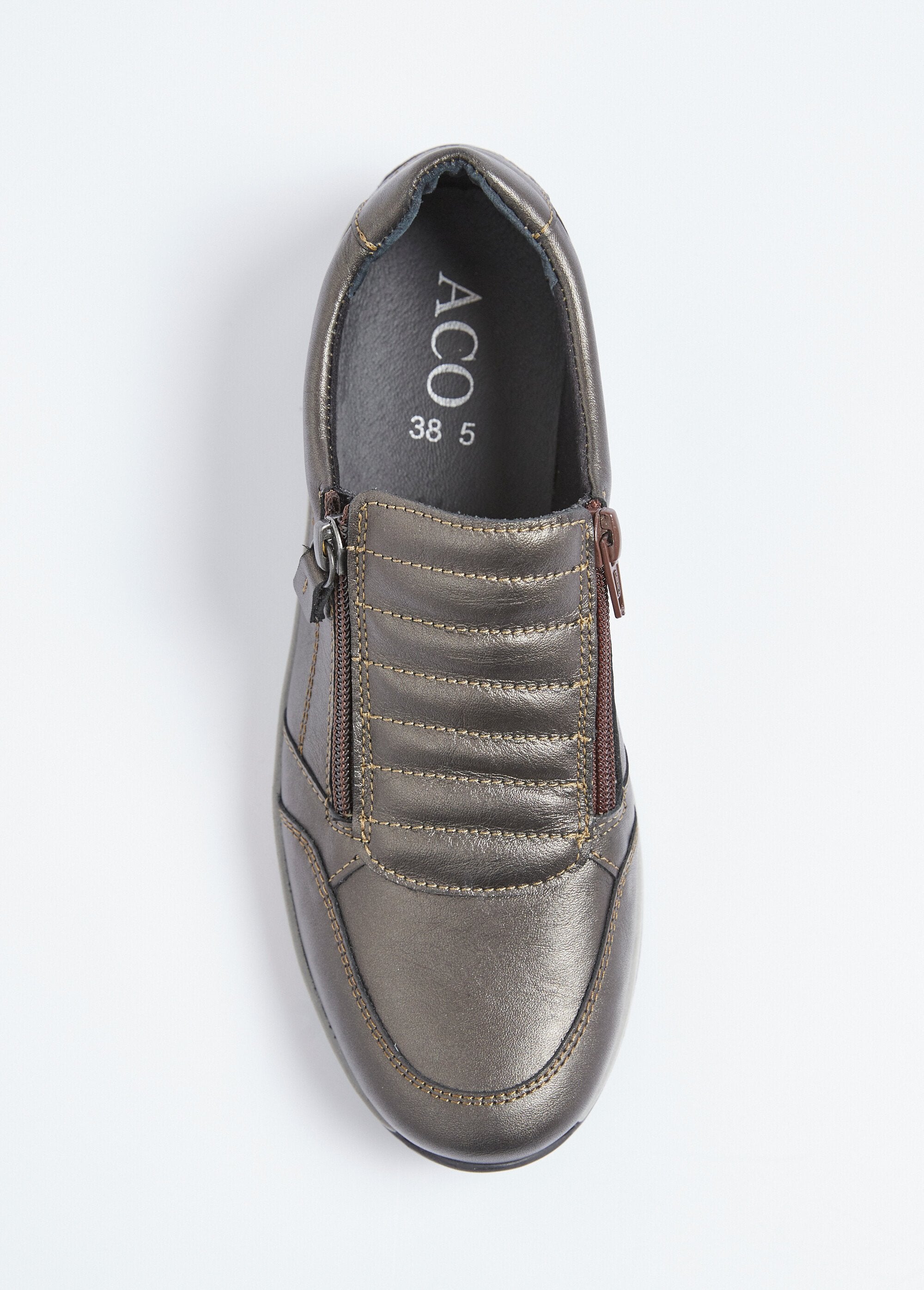 Scarpe_da_ginnastica_in_pelle_con_zip_a_larghezza_maggiorata_Bronze_OV1_slim