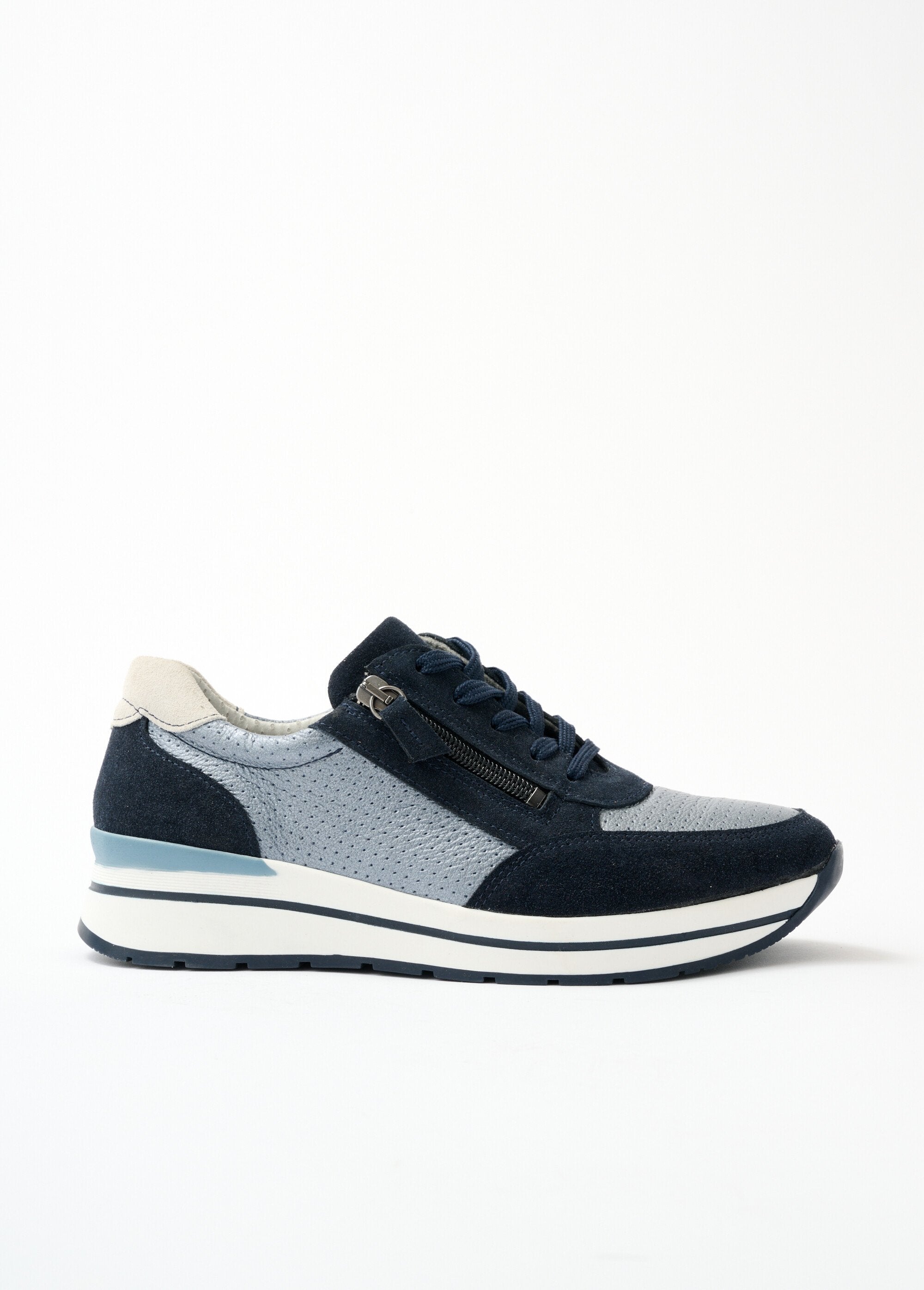 Scarpe_da_ginnastica_bi-materiale_in_pelle_dalla_larghezza_confortevole_Blu_DR1_slim