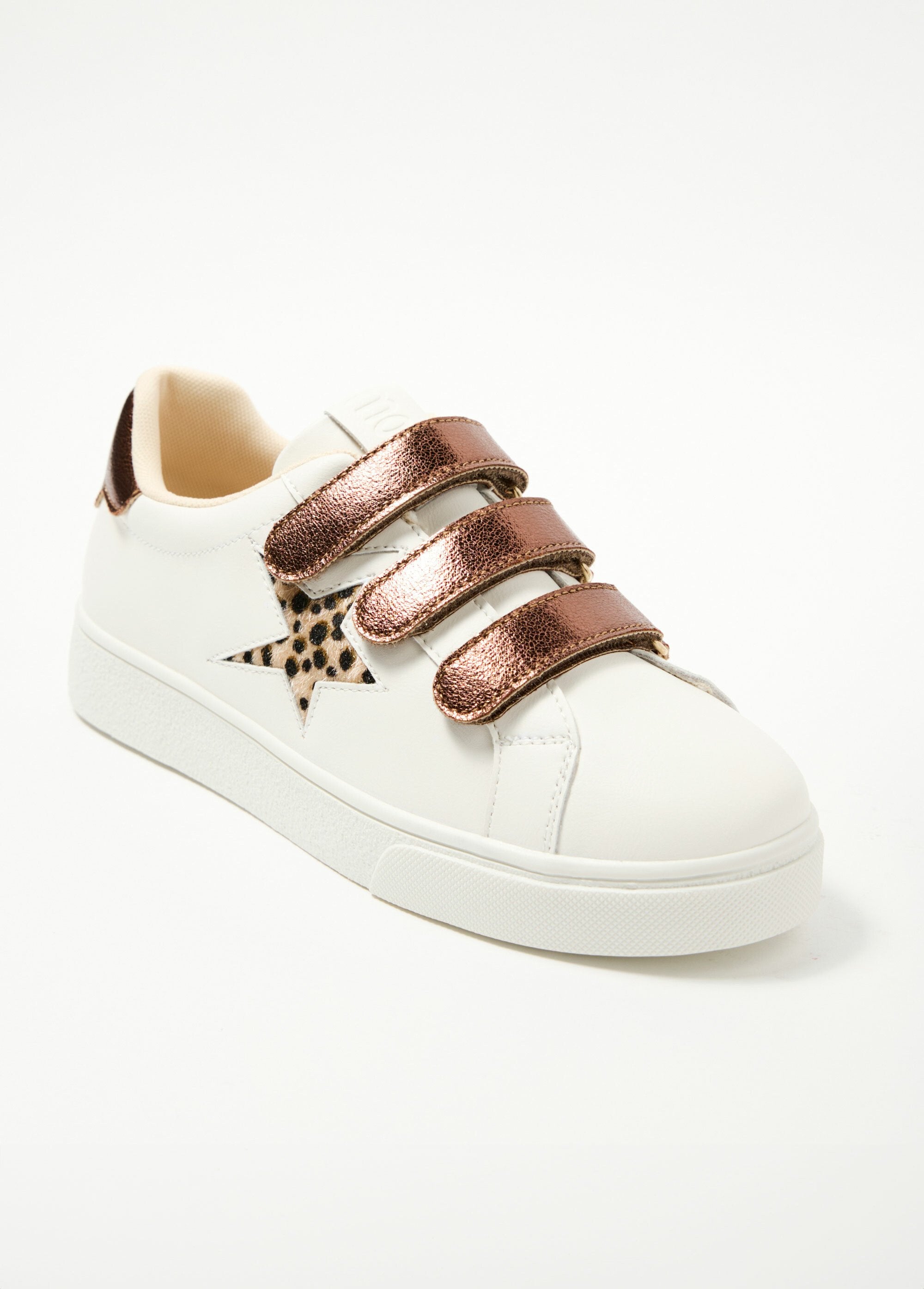 Scarpe_da_ginnastica_con_tallone_e_chiusura_in_velcro_a_contrasto_Blanc_et_bronze_FA1_slim