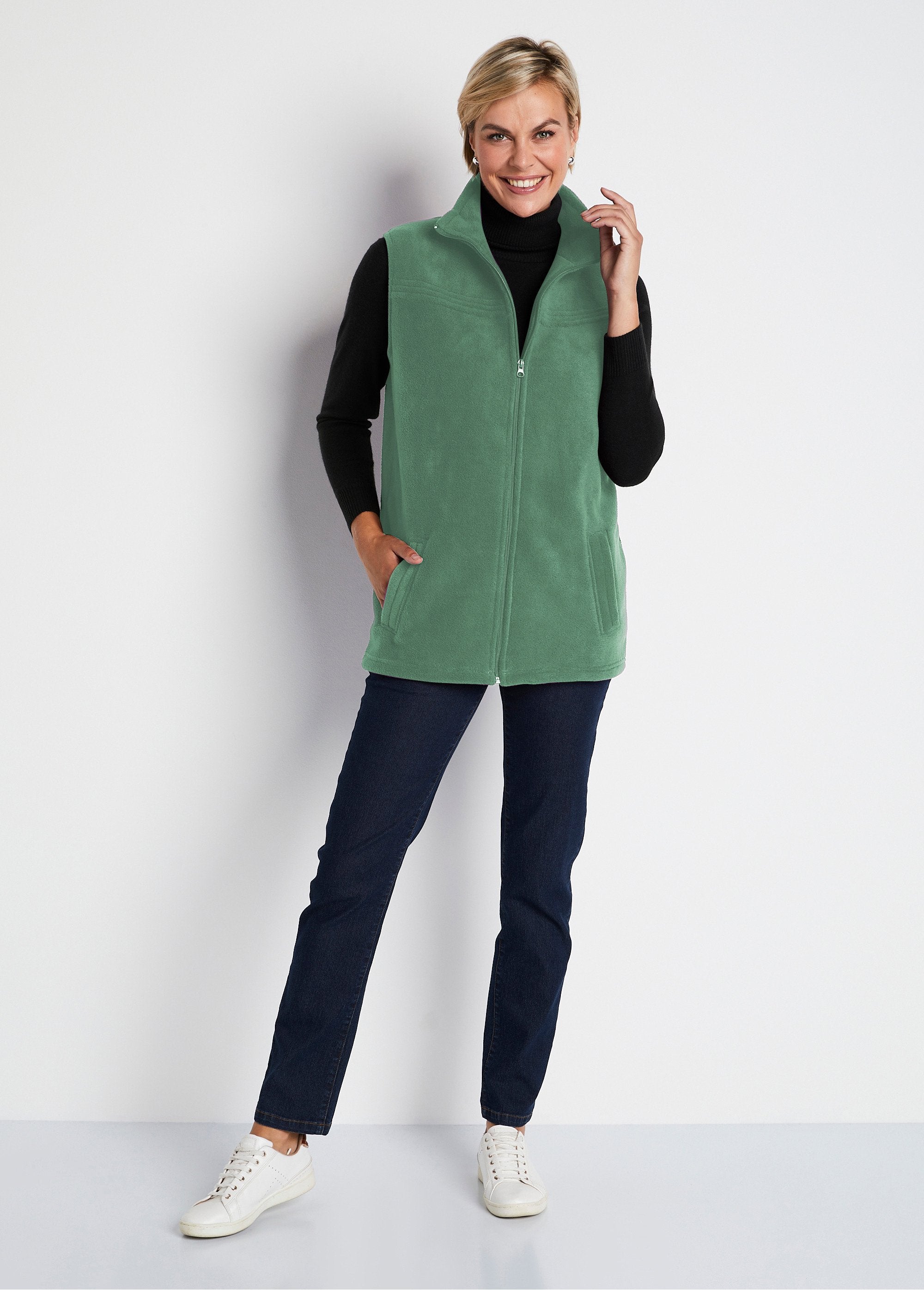 Giacca_in_pile_senza_maniche_con_zip_Verde_mandorla_SF1_slim