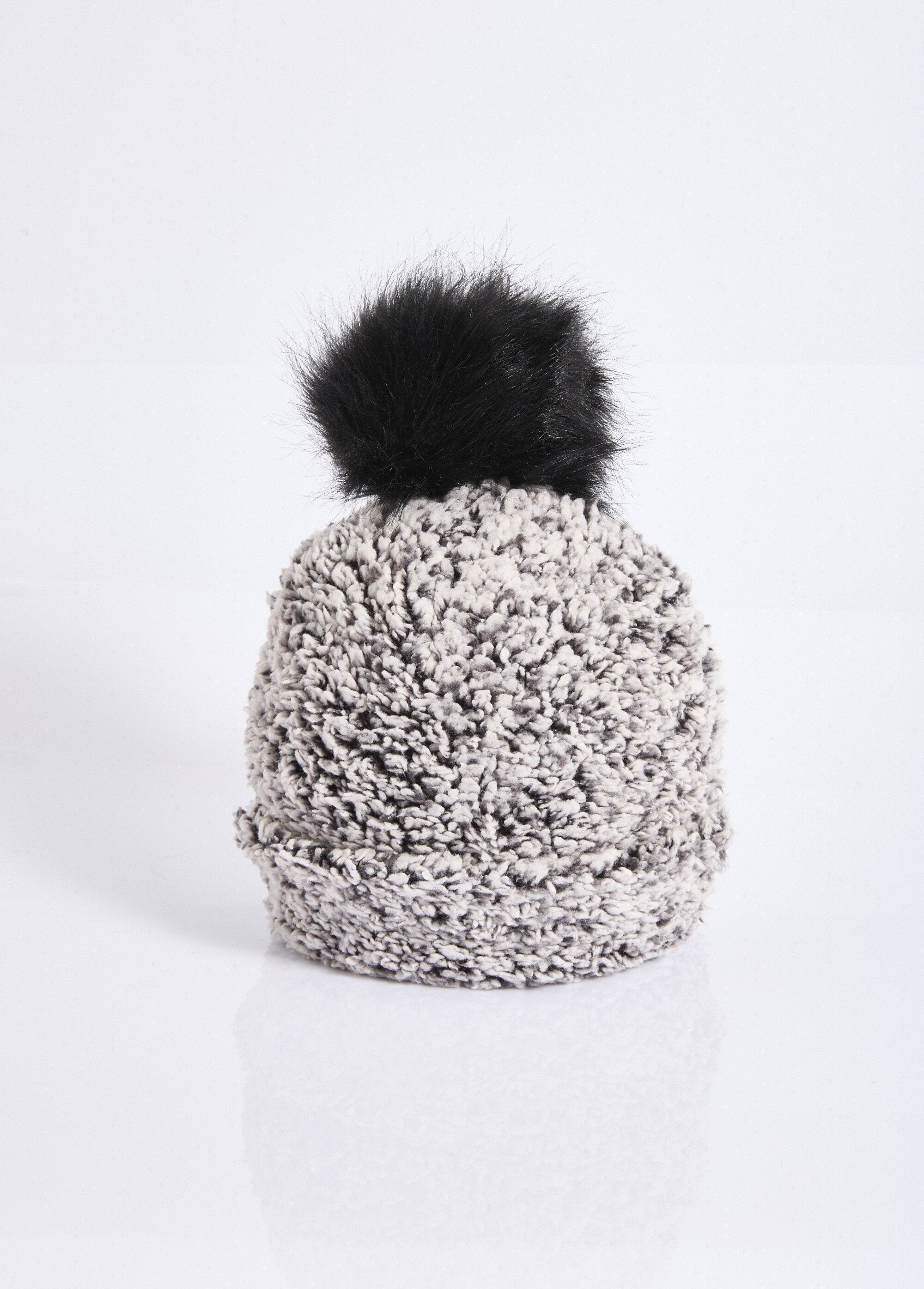 Bonnet_polaire_façon_sherpa,_avec_pompon_Gris_fonce_FA1_slim